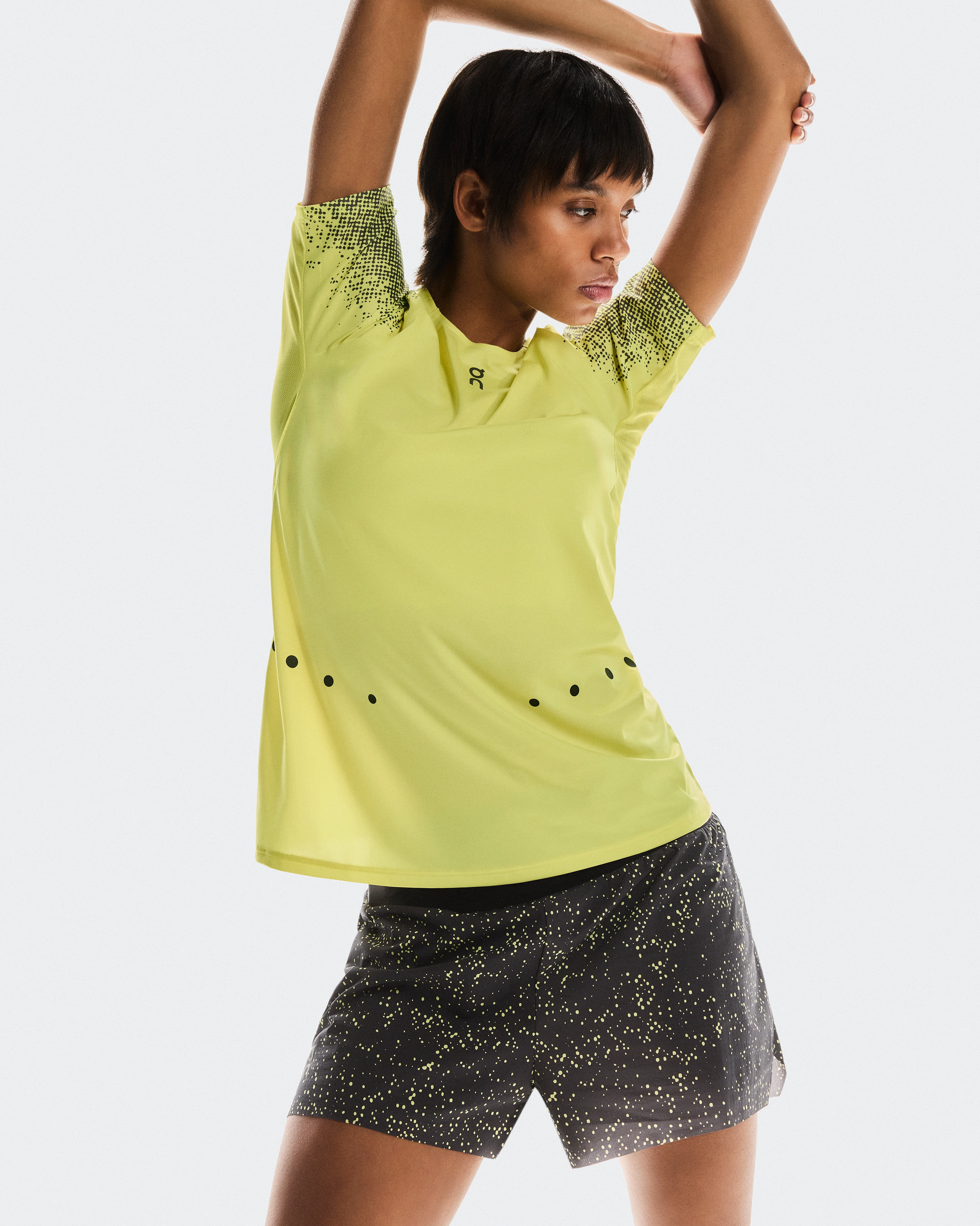 On Ultra Shorts Iron & Lime Women Shorts