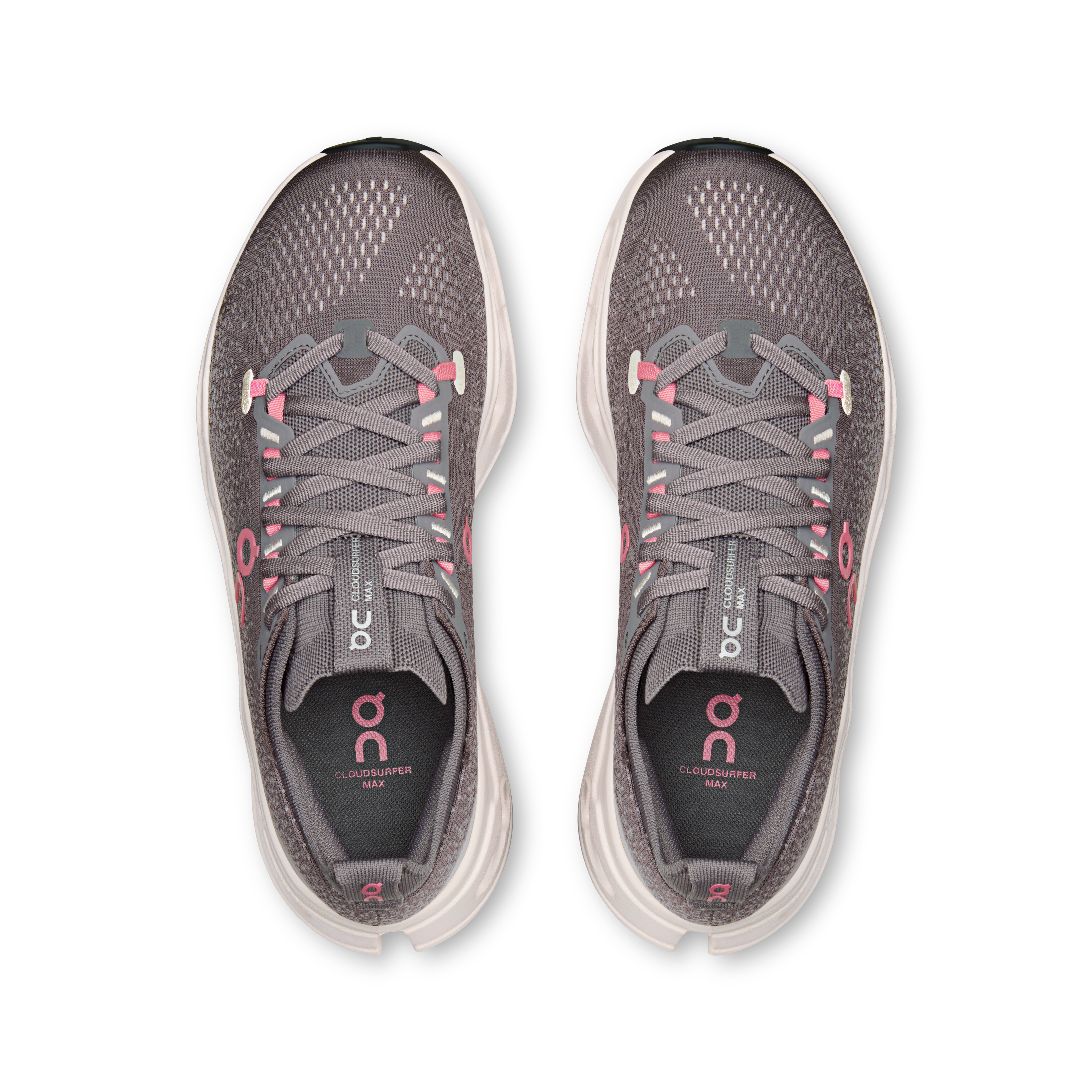 On Cloudsurfer Max Pebble & Oyster Women Road running Shoes