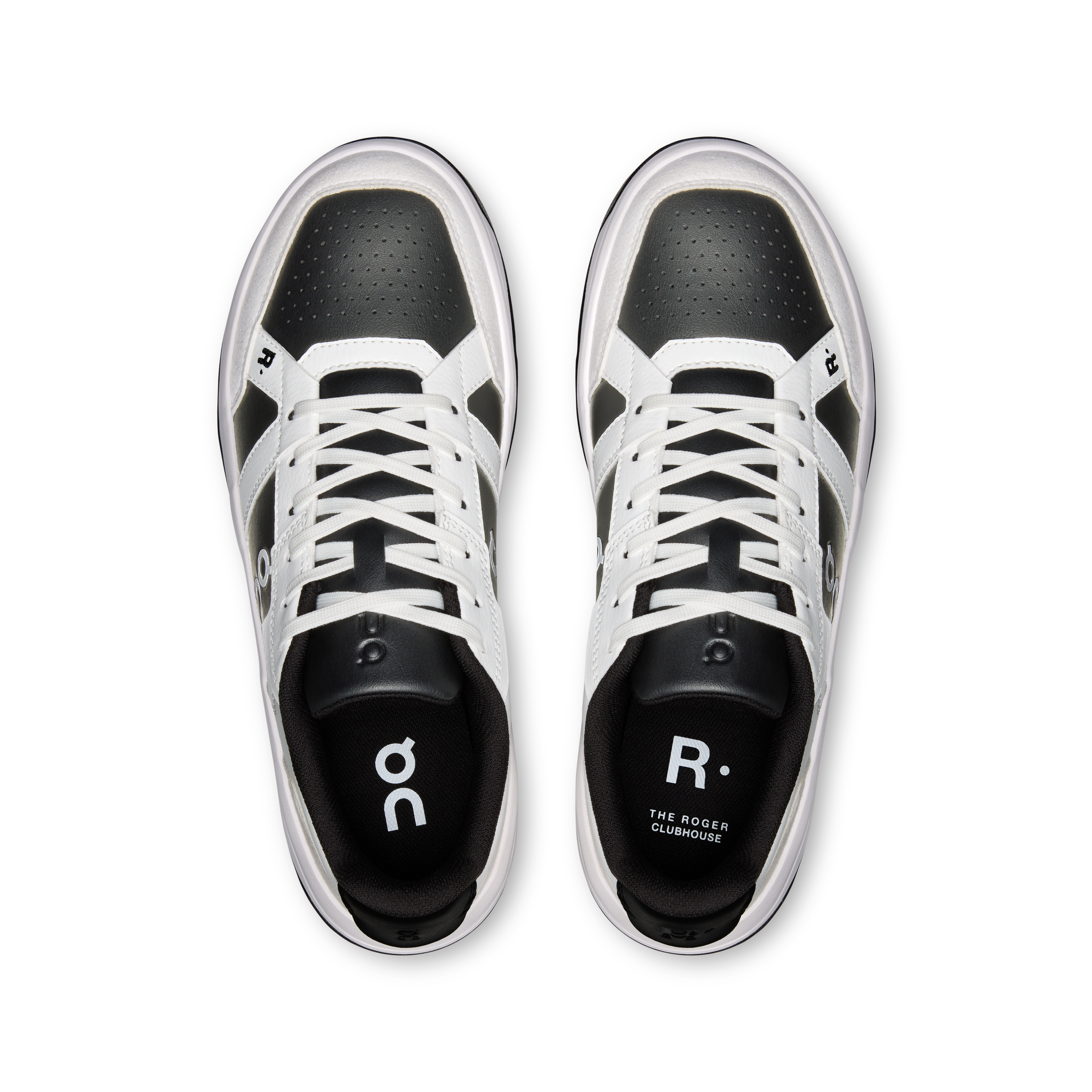 On THE ROGER Clubhouse White & Onyx Women Tennis Shoes