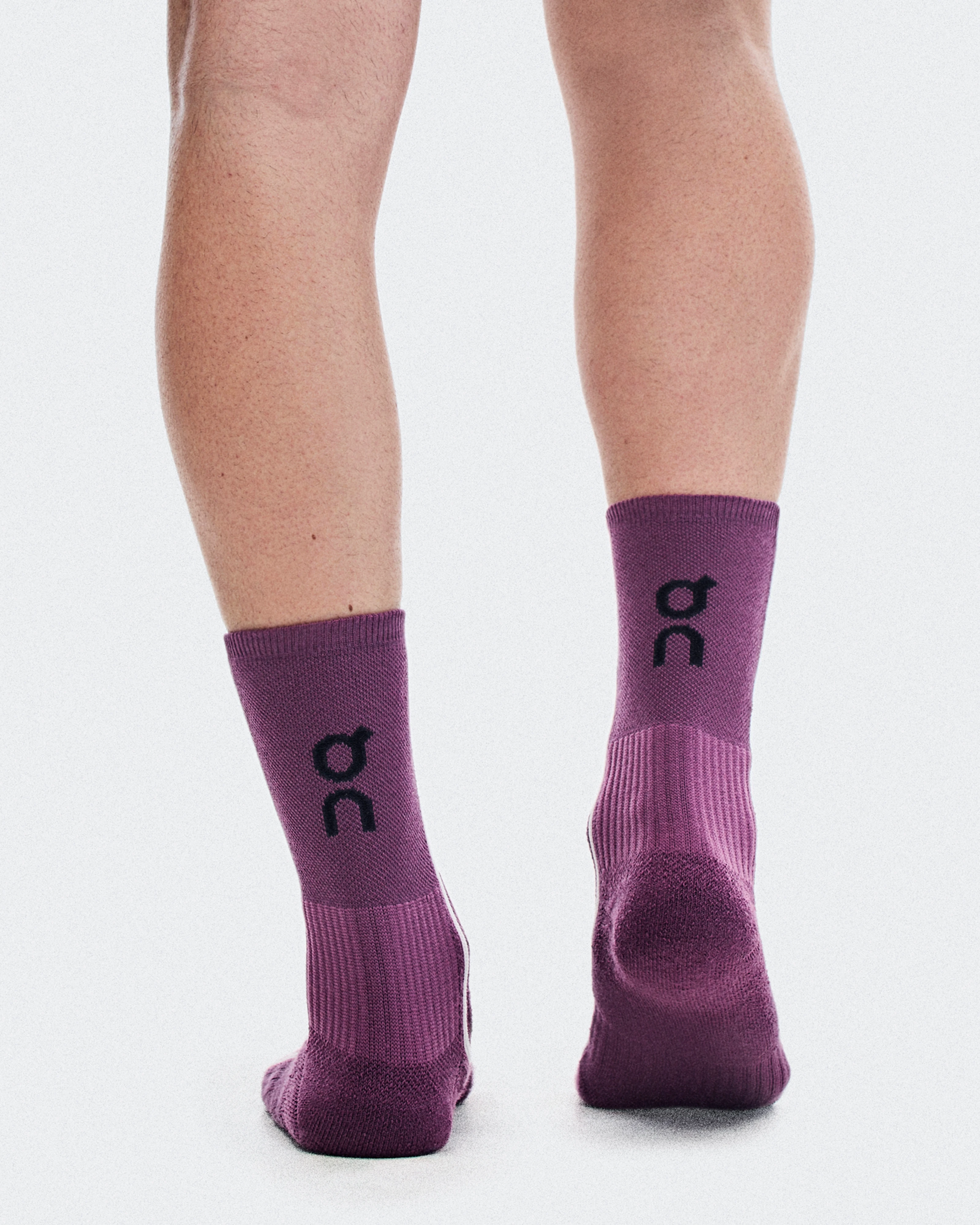 On Court Sock High Cassis & White Unisex Socks
