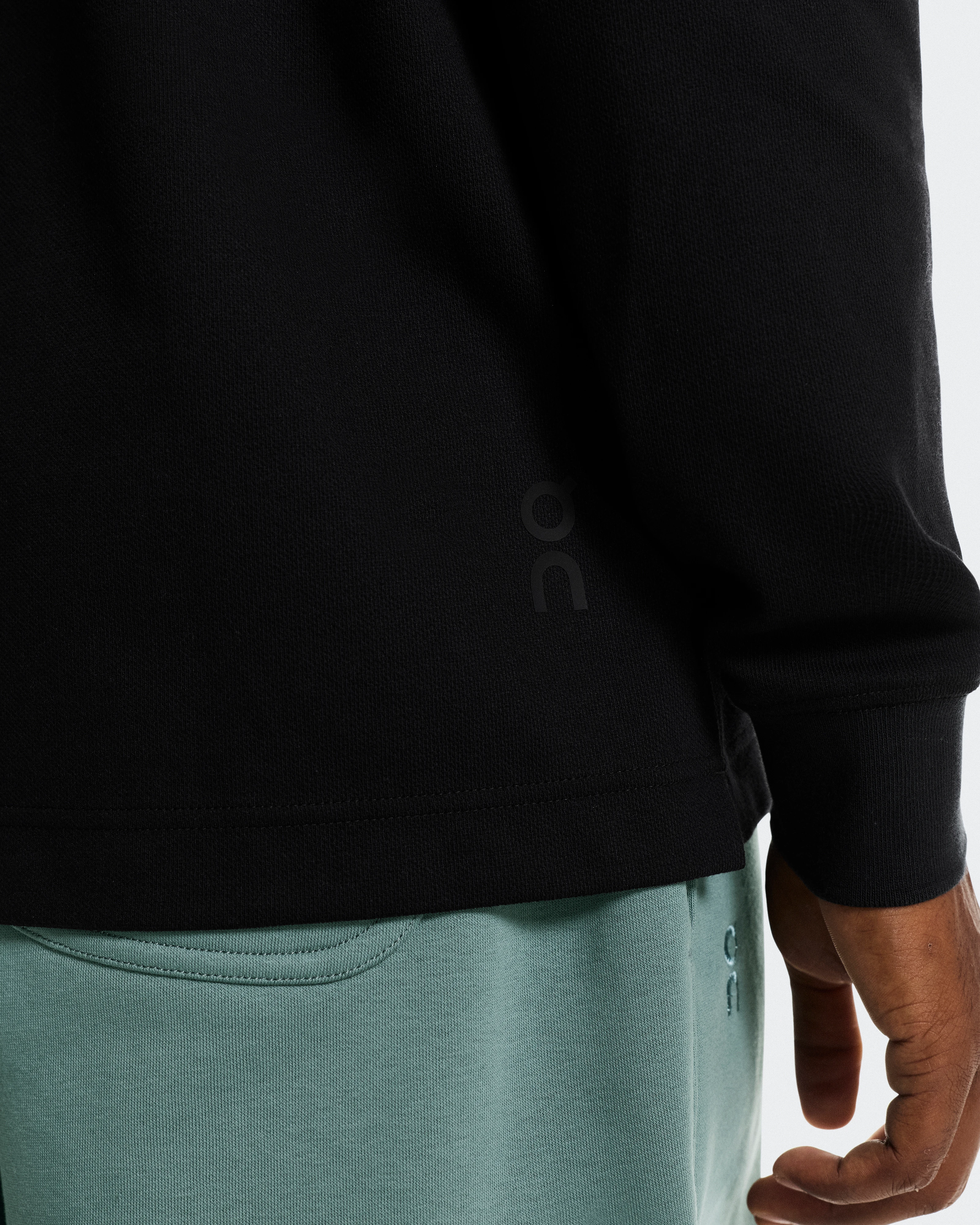 On Courtside Long-T Polo Black & Eclipse Men Tops and t-shirts