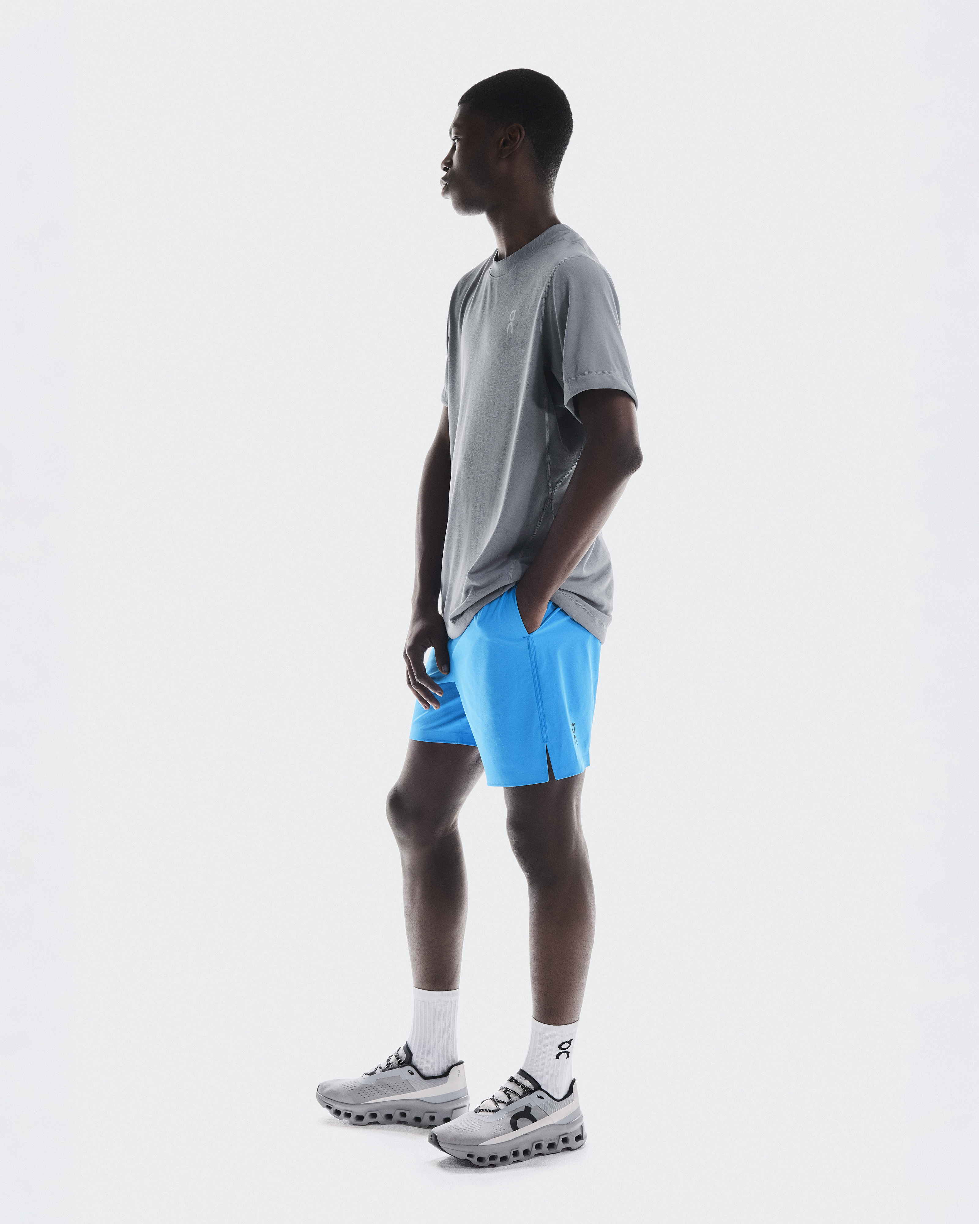 Blue Ferry Pattern Elastic Waistband Casual Shorts – Jonvidesign