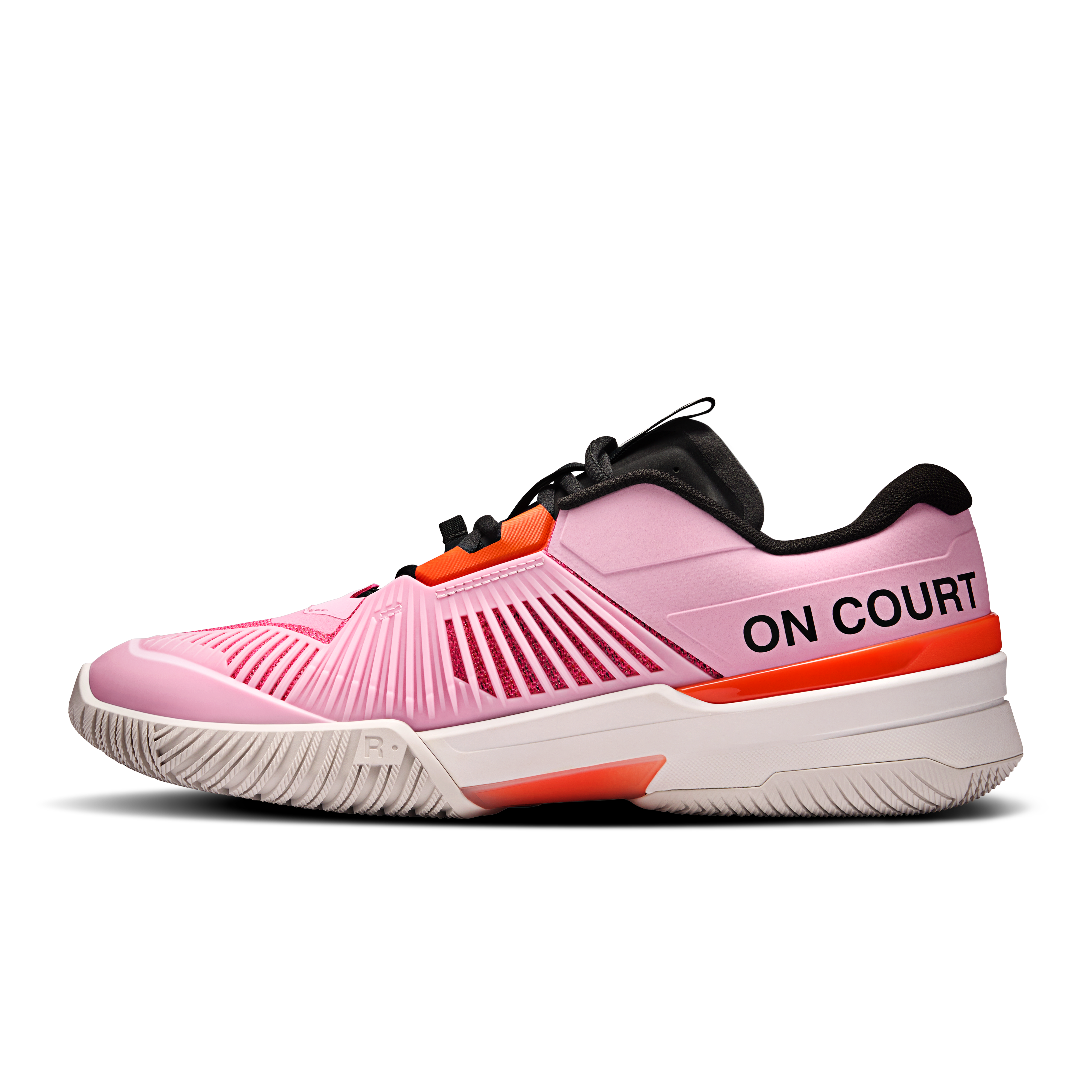 On THE ROGER Pro Fire Pink & Flame Herren Tennis Schuhe
