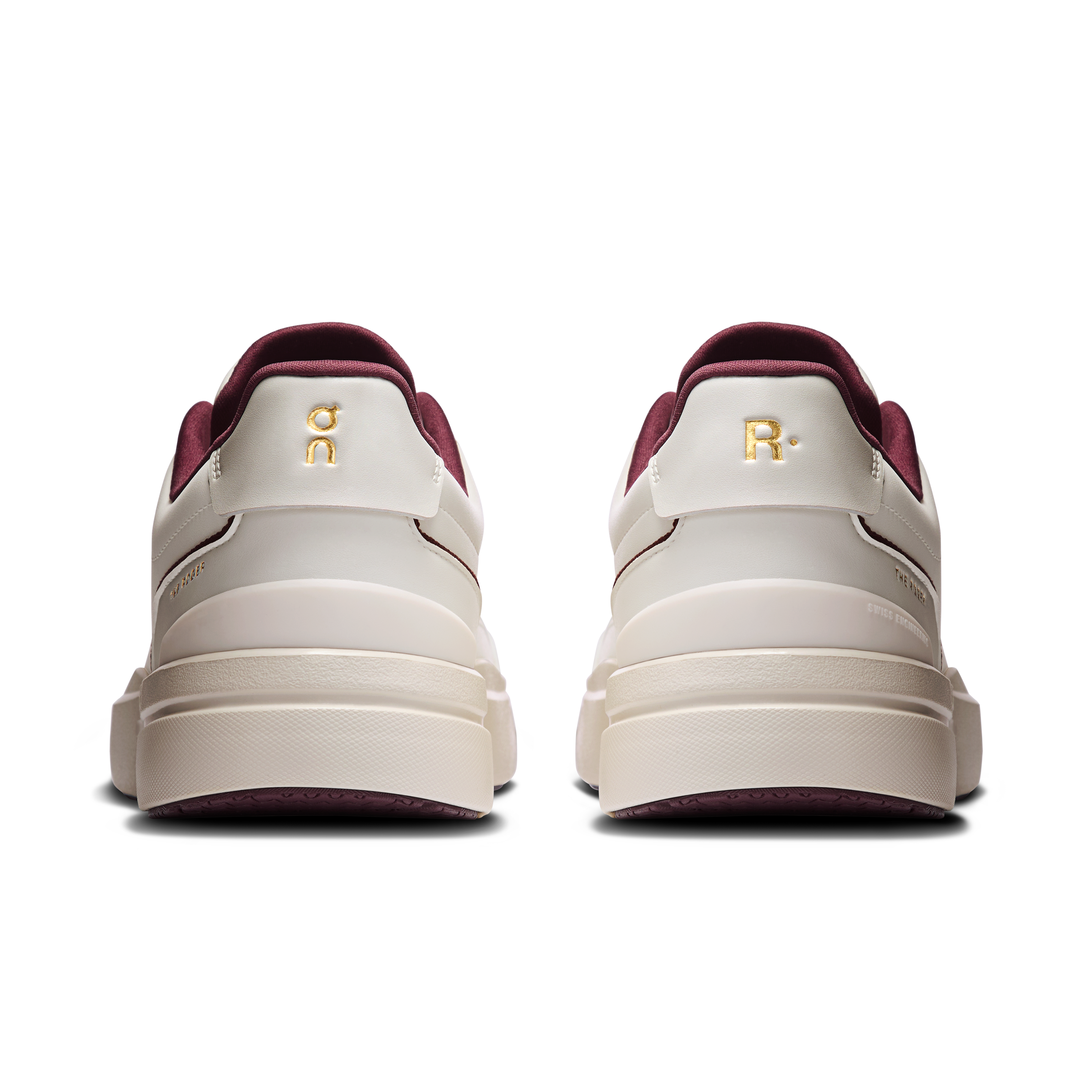 On THE ROGER Centre Court Ivory & Maroon Men Active life Shoes