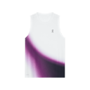 Court Tank Top Swing in White/Cassis