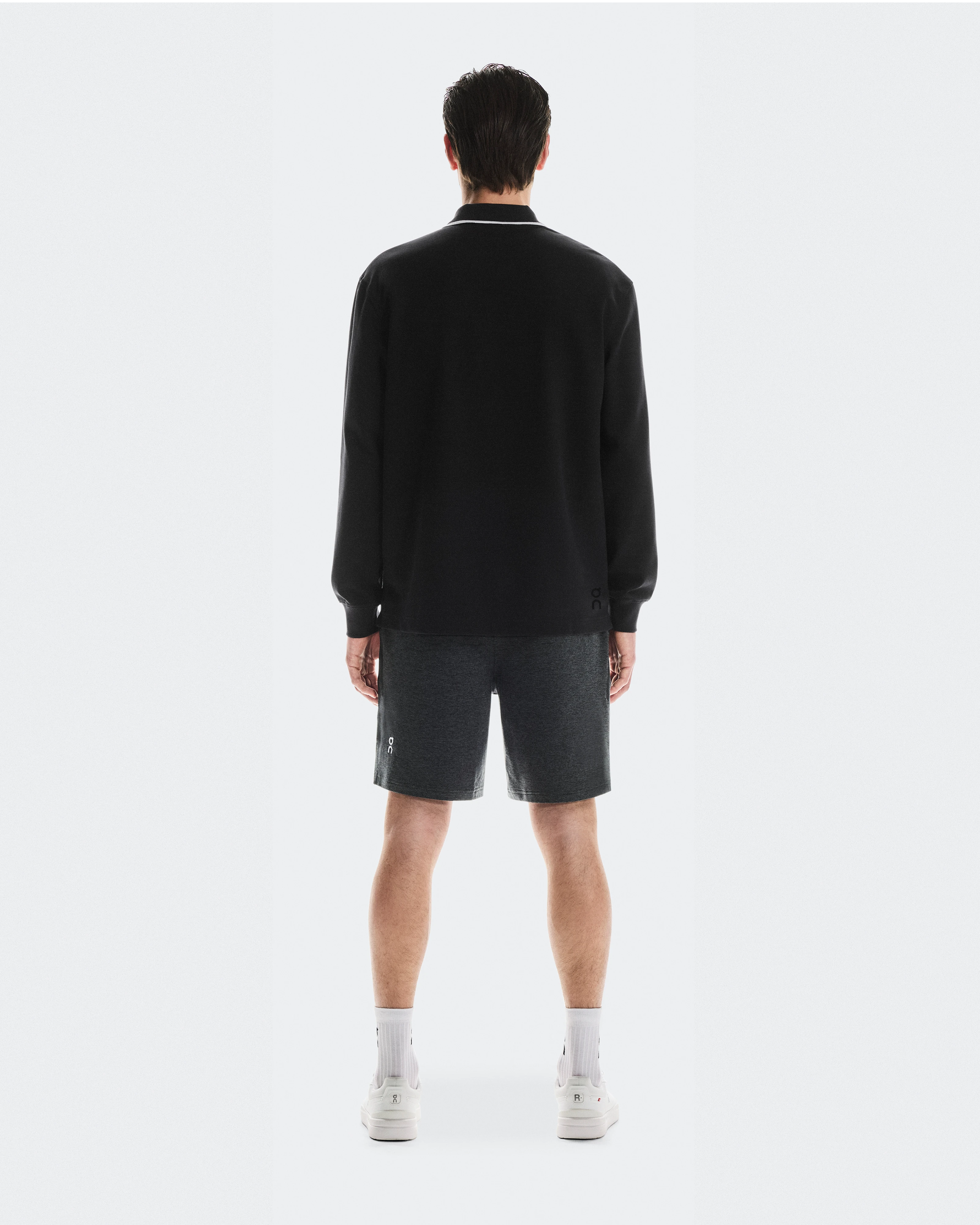 On Courtside Long-T Polo Black Men Tops and t-shirts