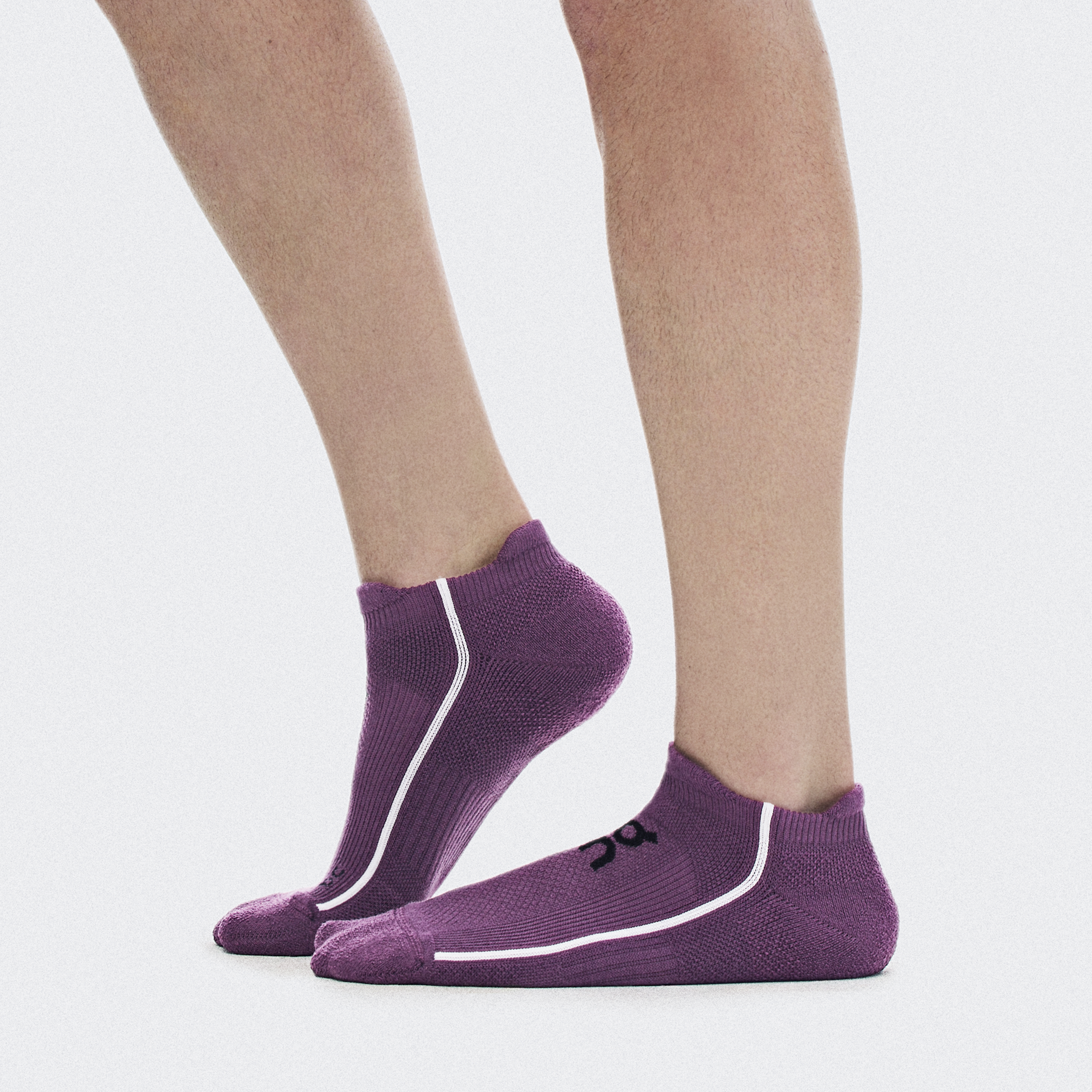 Court Sock Low in Cassis/White