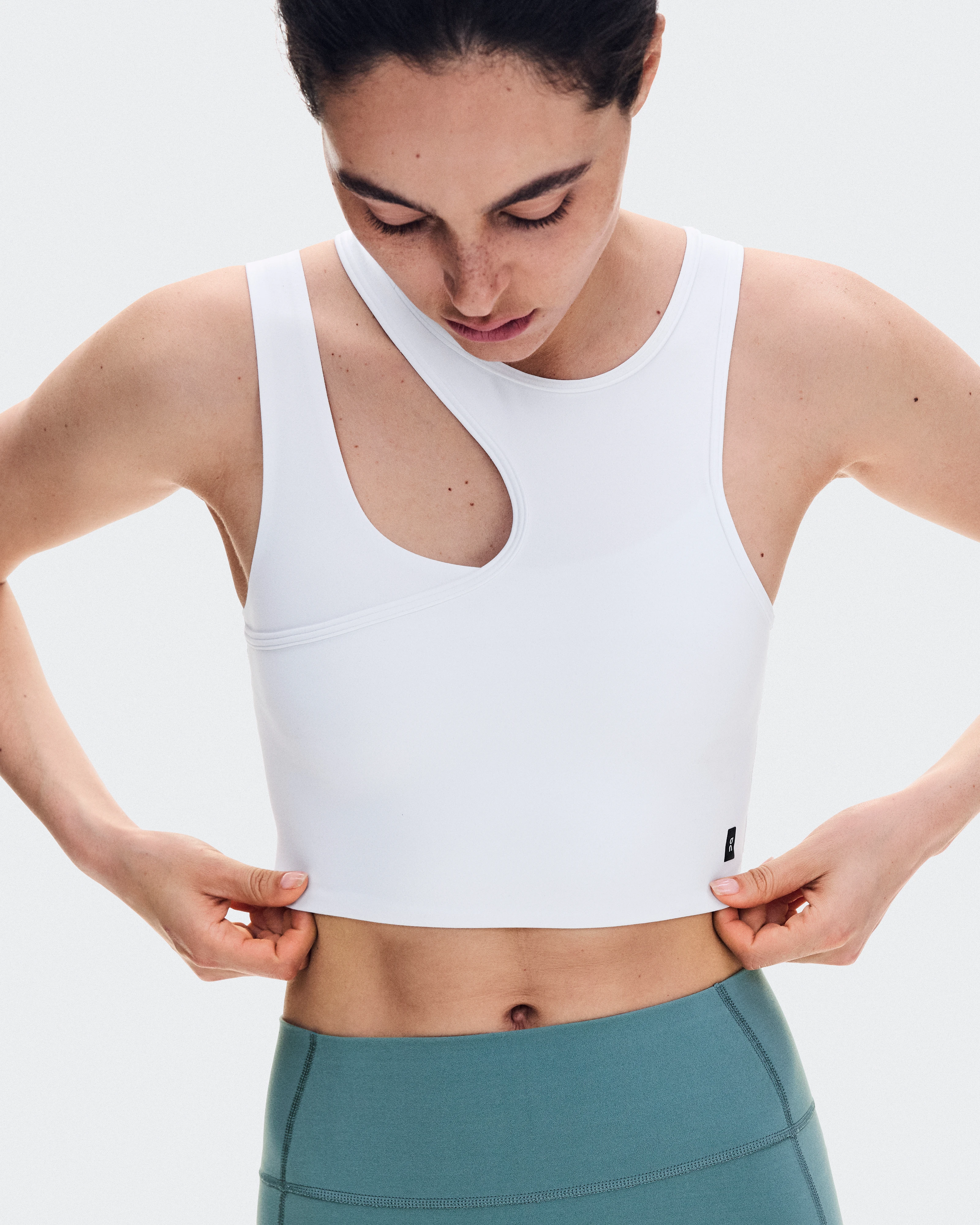 On Studio Asymmetric Crop White Women Tops and t-shirts