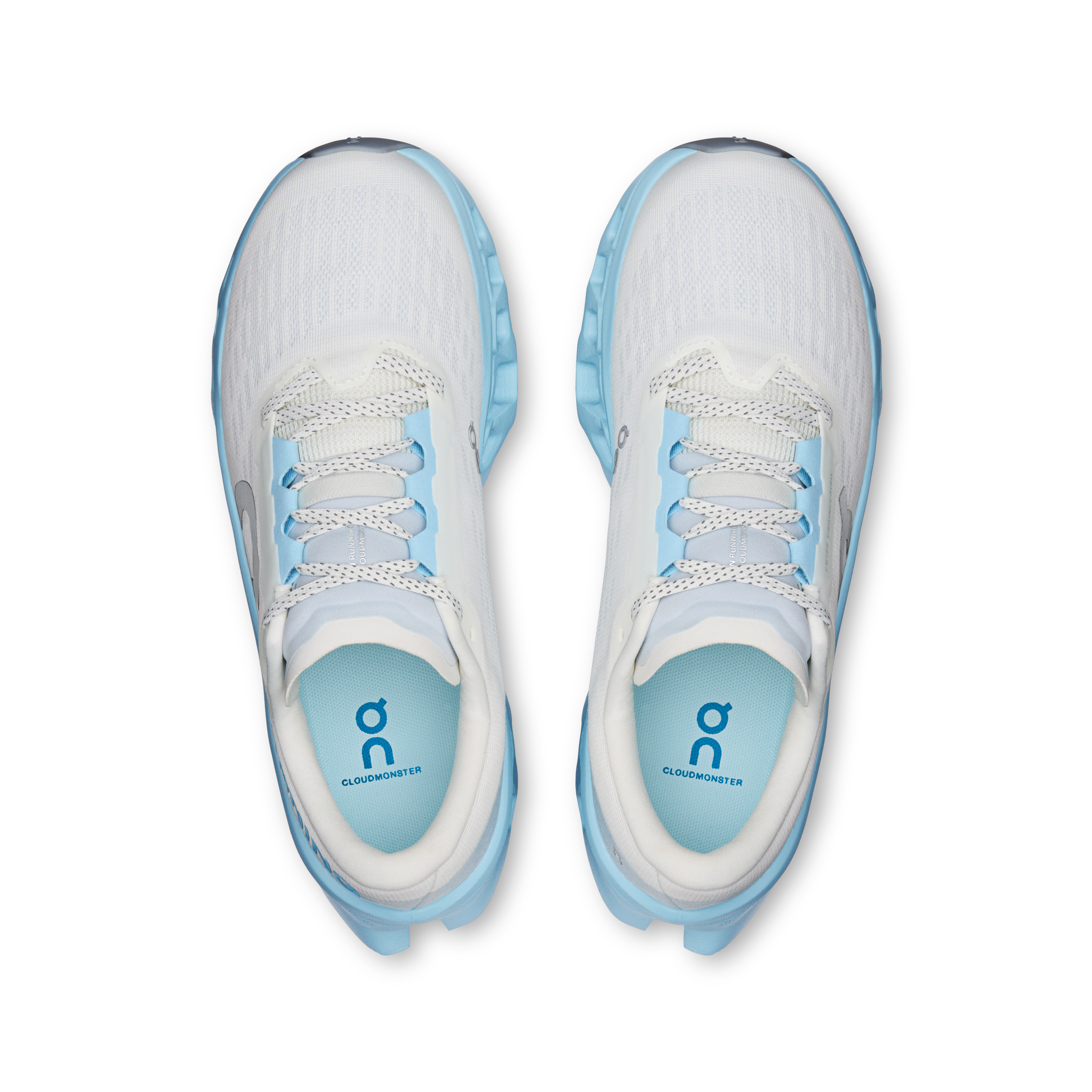 On Cloudmonster 3 Ivory & Topaz Feminino Corrida de rua Tênis