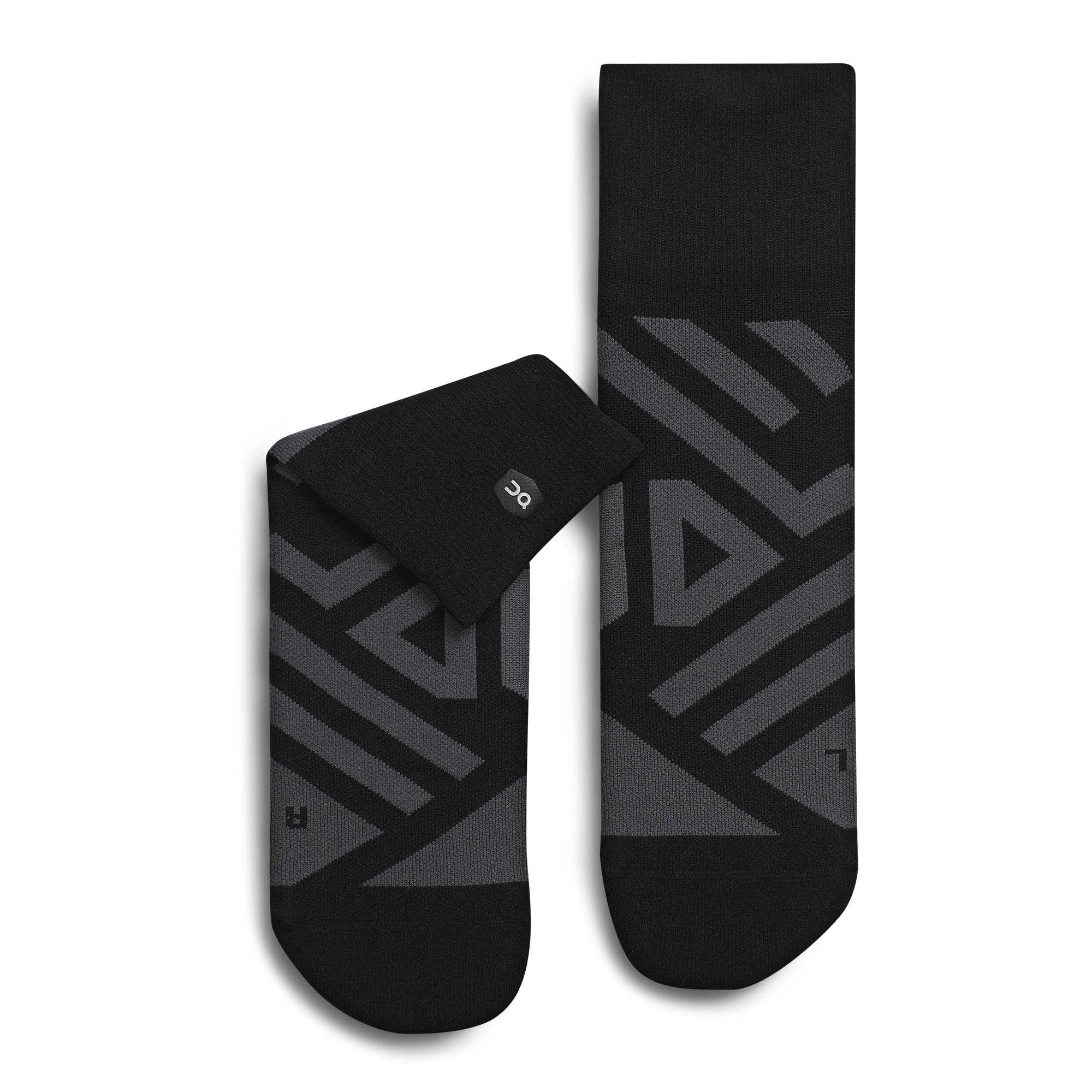 Performance Mid Sock in Black/Shadow