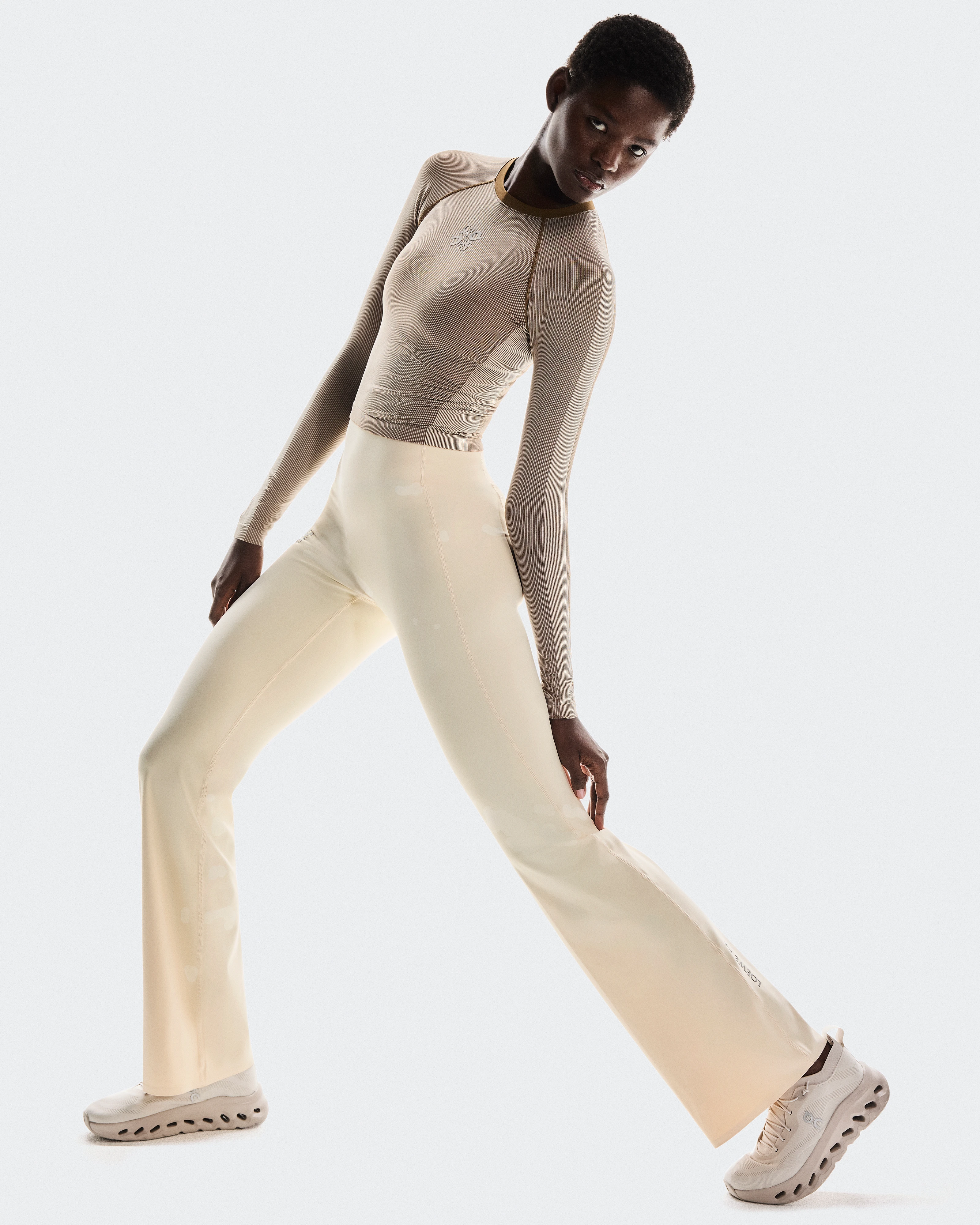 On Soft Bootleg Pants LOEWE Ivory Women Pants