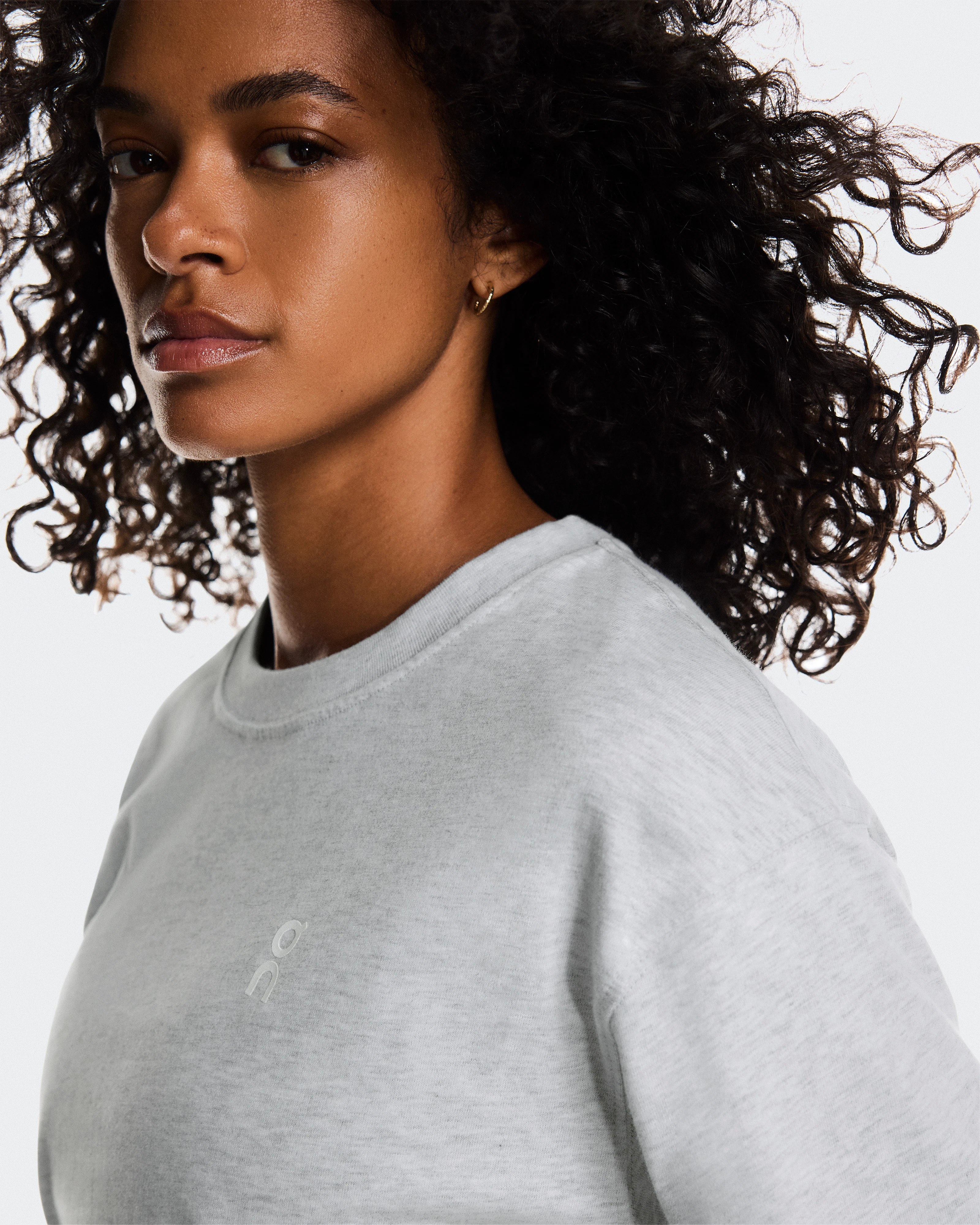 On Club-T Smash Grey Heather Women Tops and t-shirts