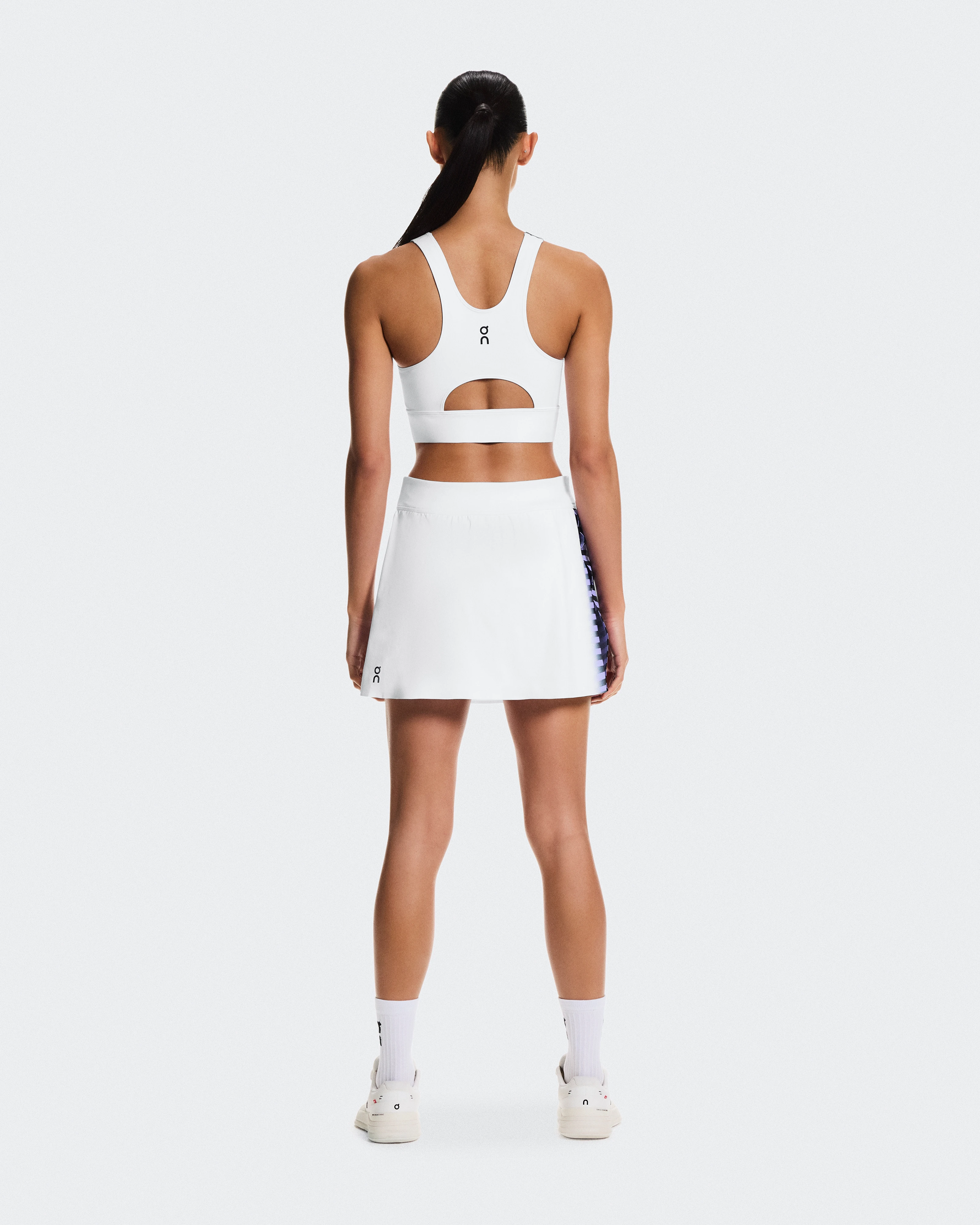 On Court Skirt Split Edge White & Black Women Skirts