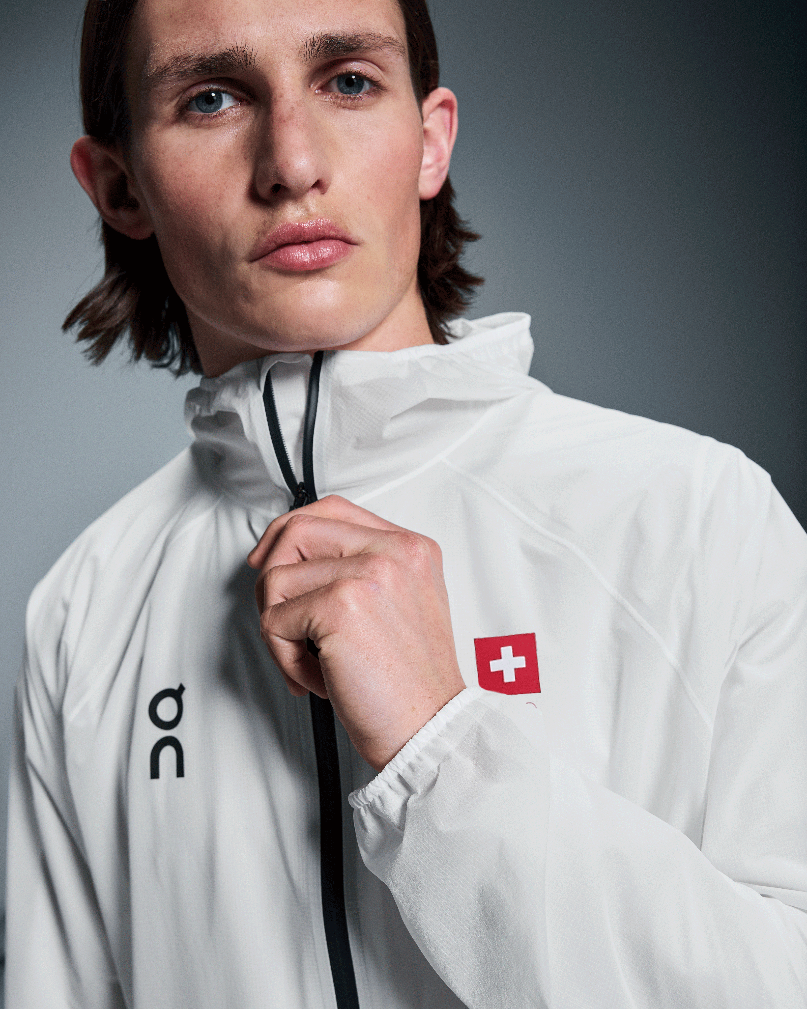 On Swiss Olympic Ultra Jacket Undyed-White Herren Jacken & Westen