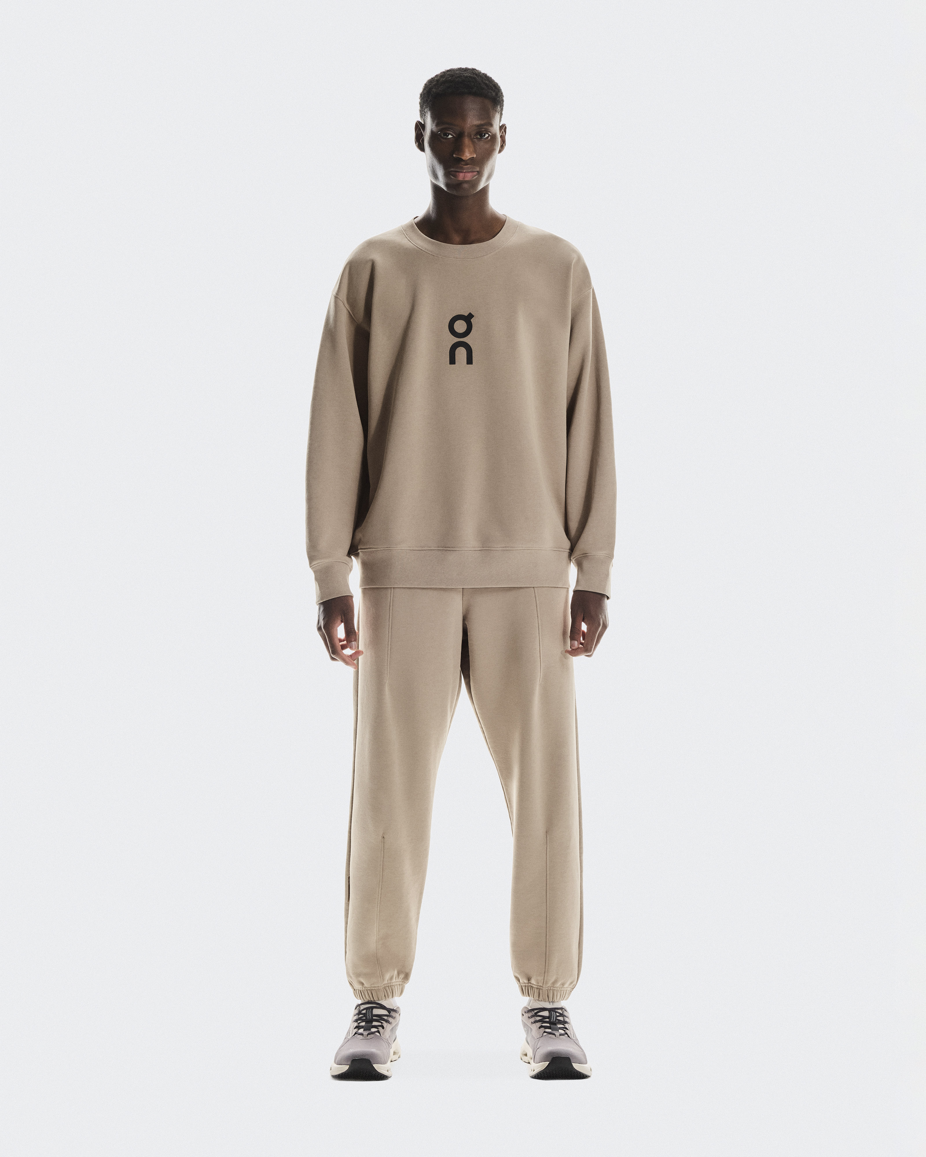 On Club Crew Felpa per Uomo in Desert, Taglia: Medium, Polyester