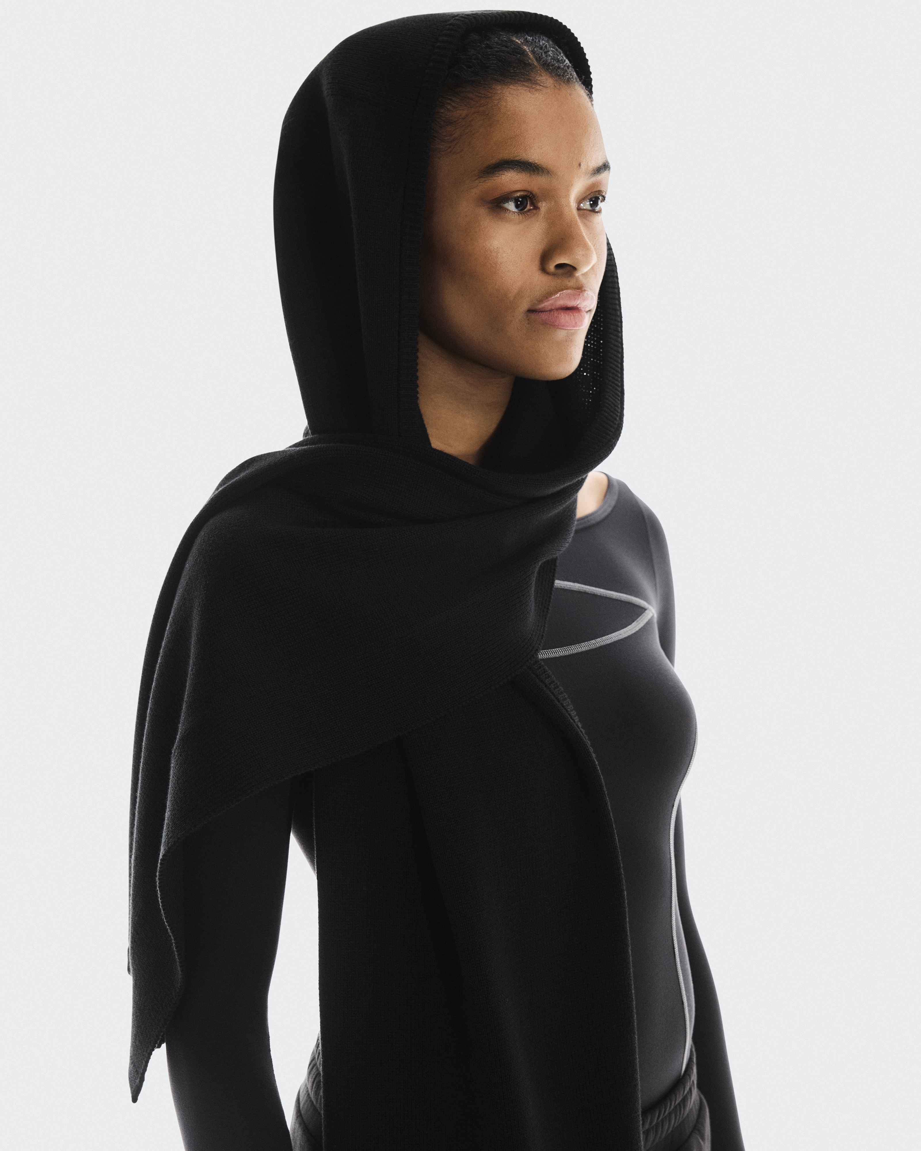 小物 MASU PLAID HOOD SCARF (black) MASU PLAID HOOD SCARF (BLACK)