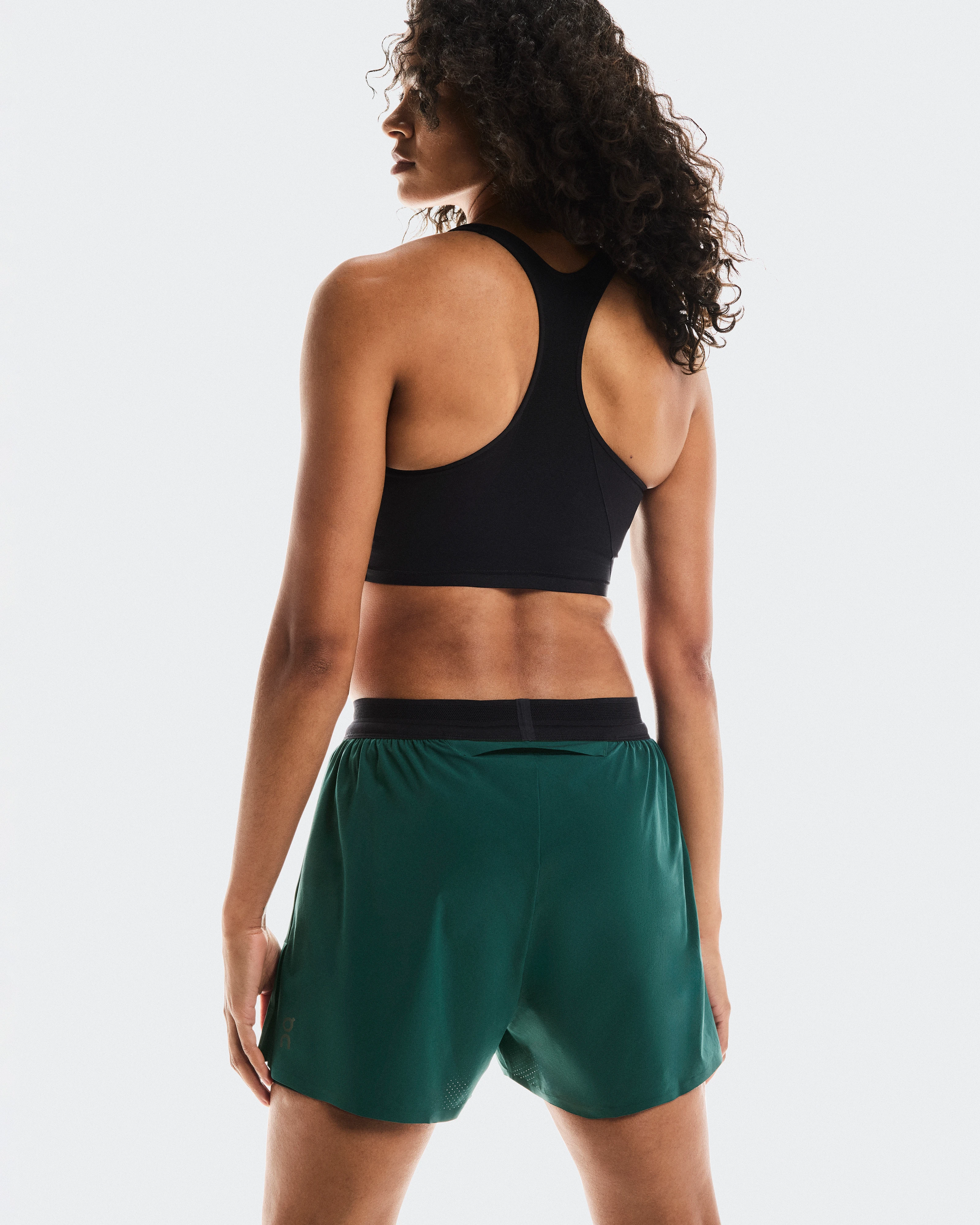 On 3" Performance 2/1 Shorts Spirulina & Black Women Shorts