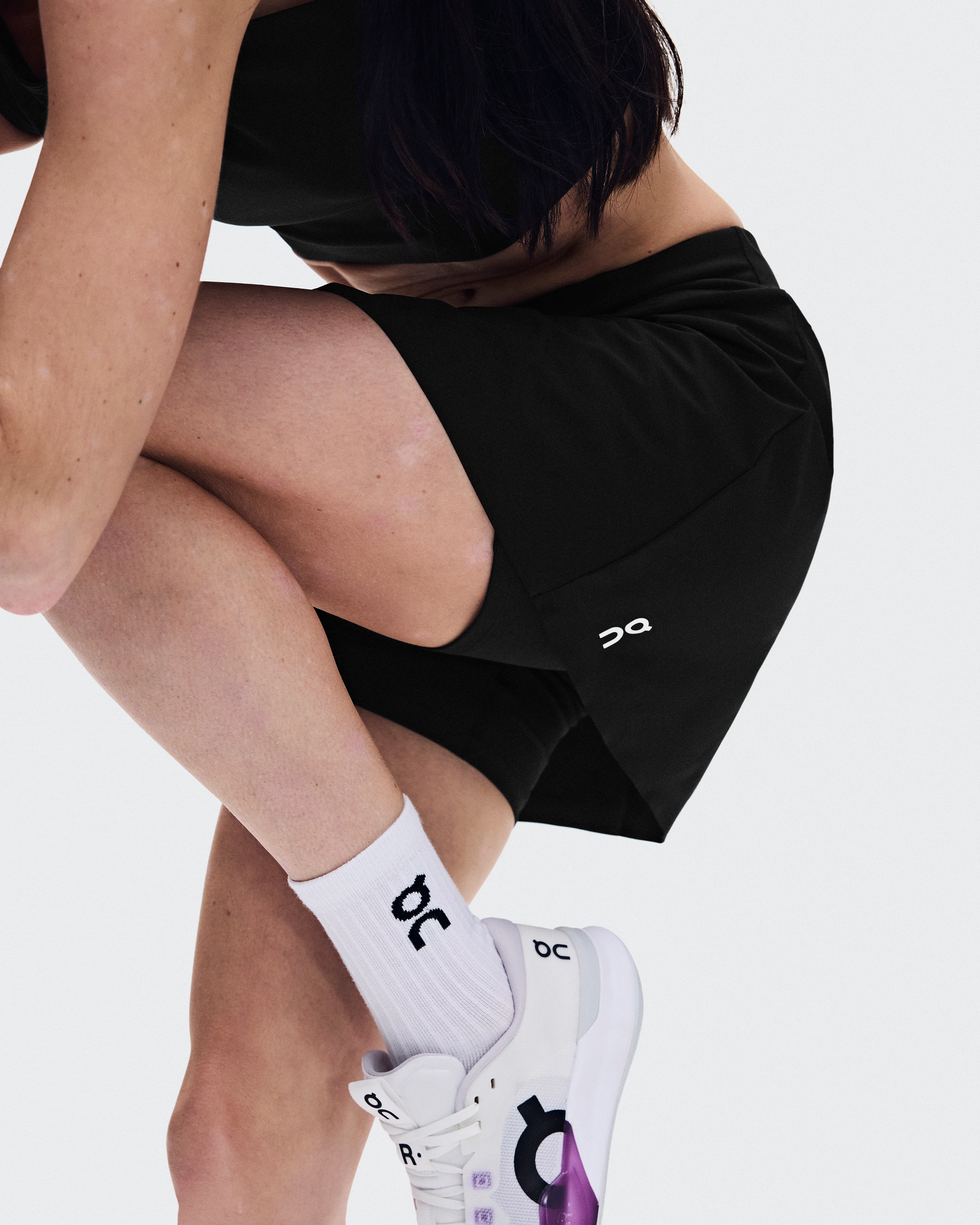 On Court Skirt Split Black Women Skirts