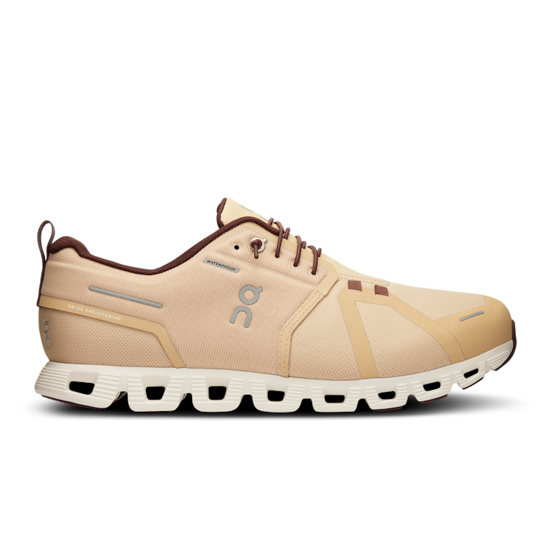 On Cloud 5 Waterproof Zapatillas Lifestyle para Hombre en Savannah/Ivory, Talla: 44.5, Polyester Tpu ️