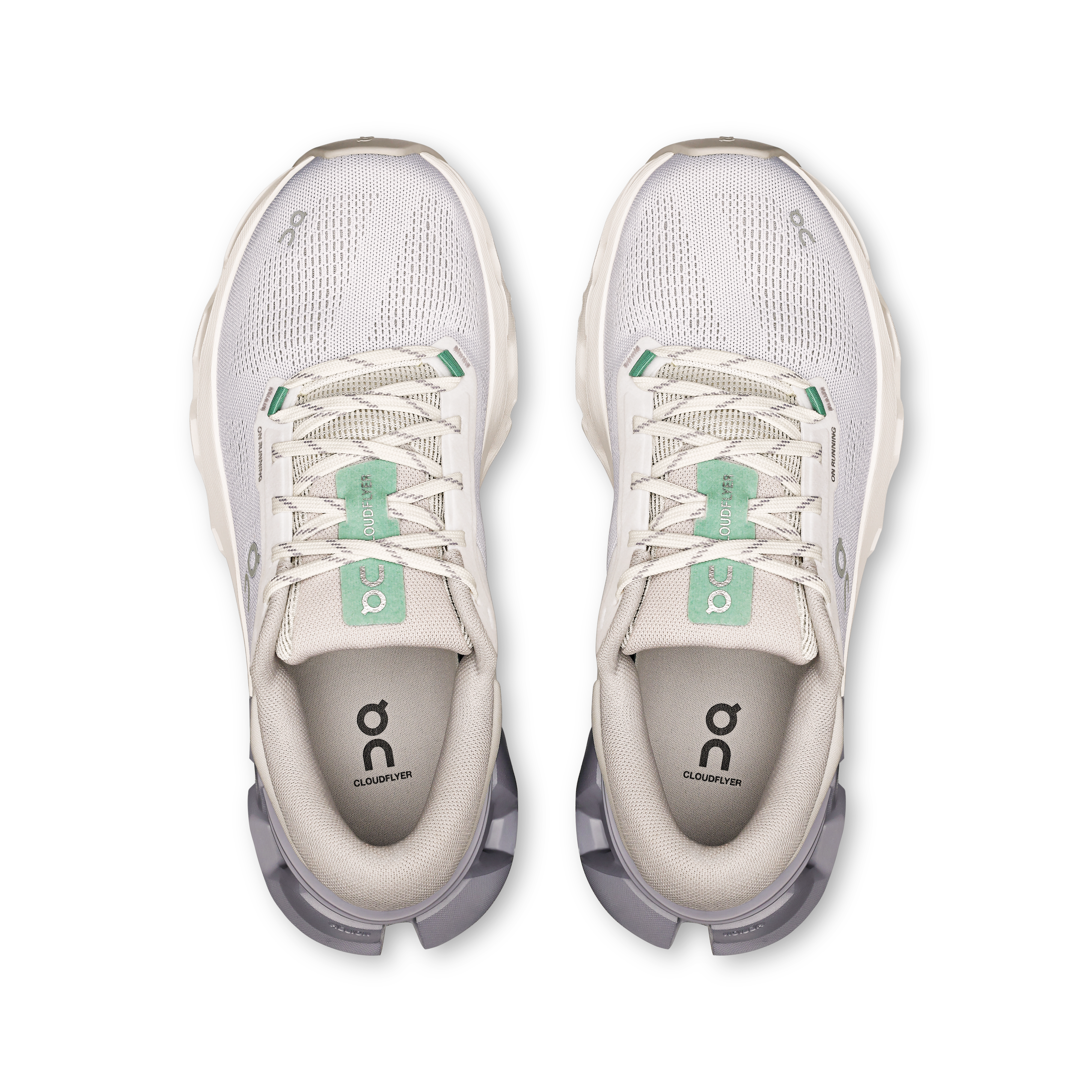 On Cloudflyer 5 White & Lilac Women Road running Shoes