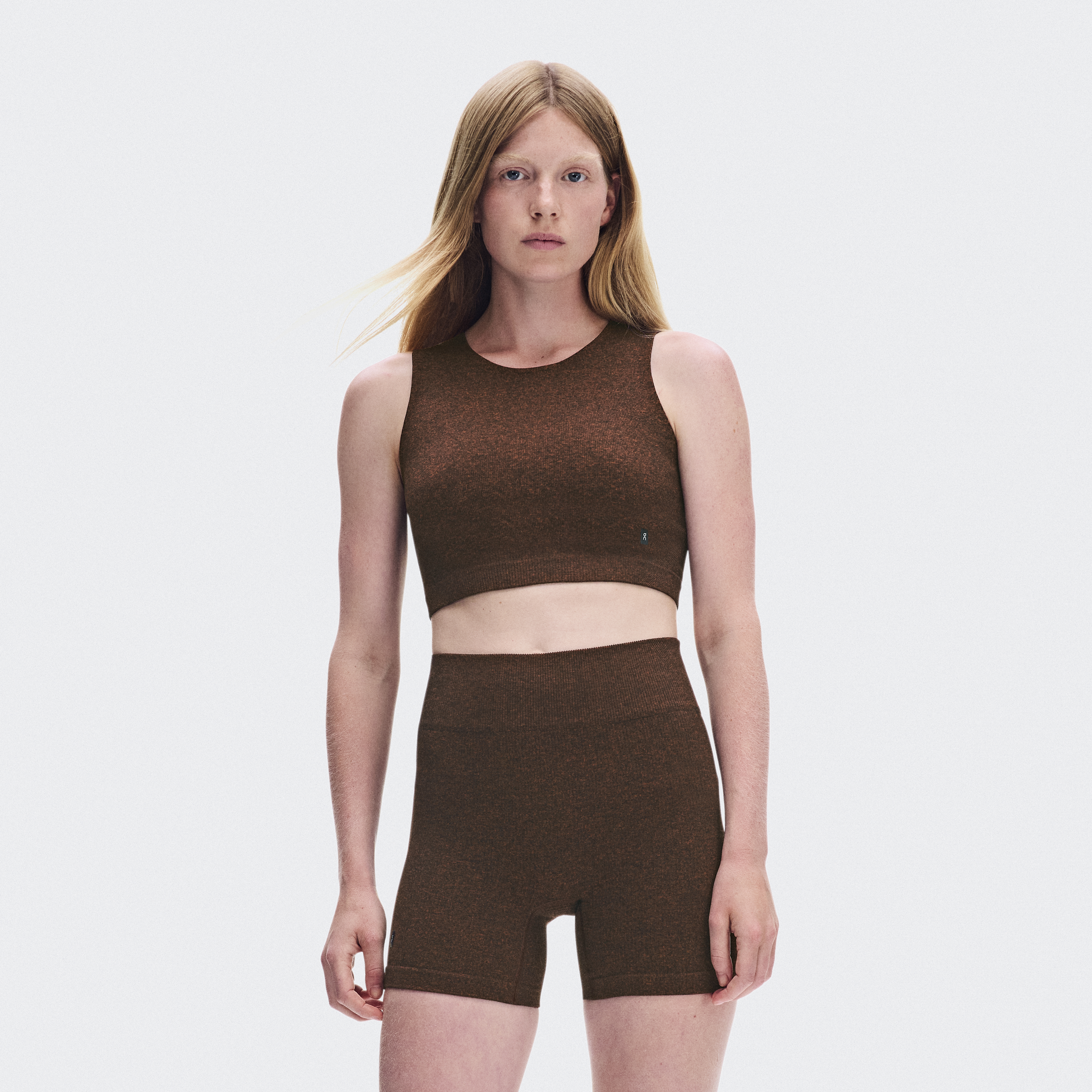 Studio Knit Shorts Short Tights in Cinnamon Heather