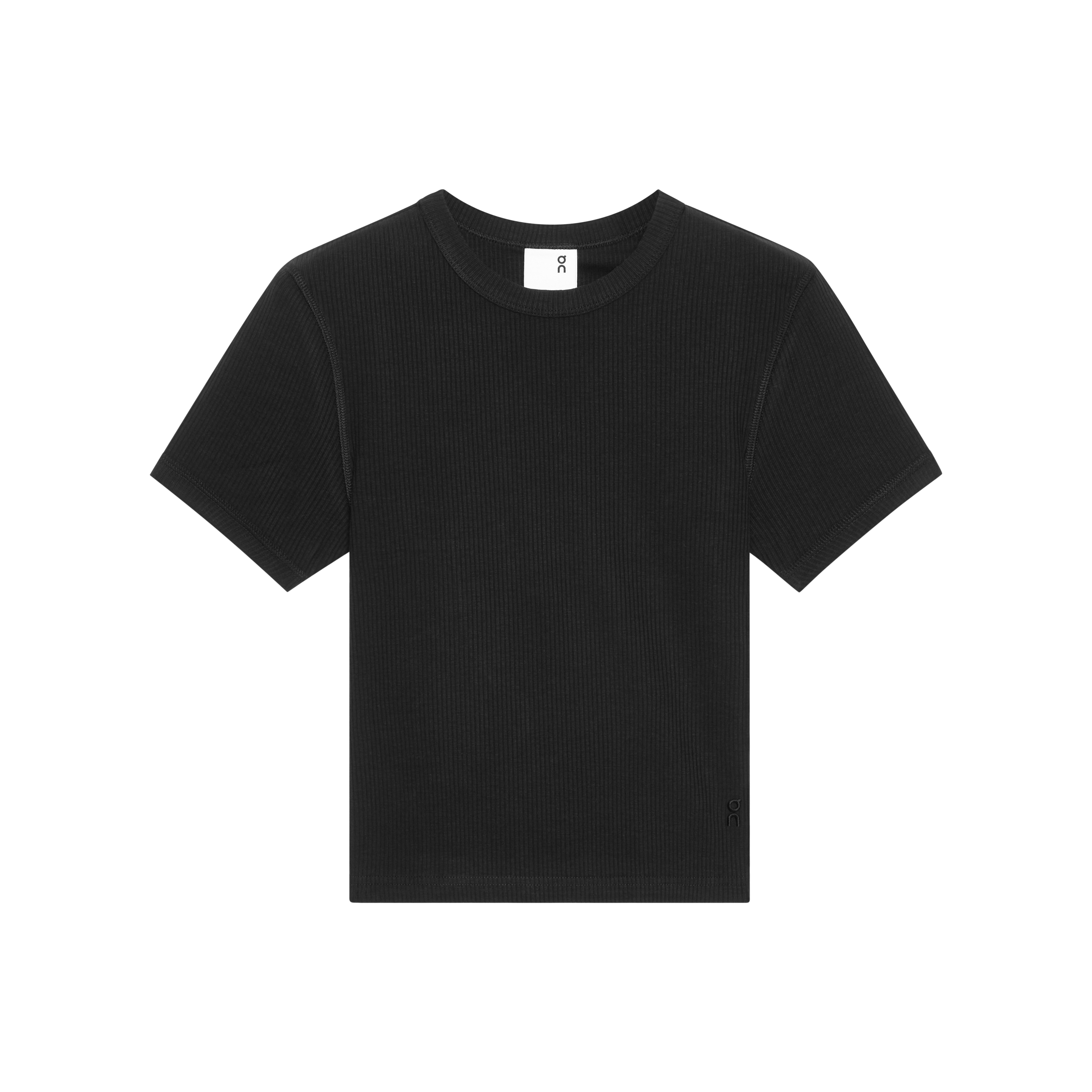 All-Day Ribbed T-Shirt in Black