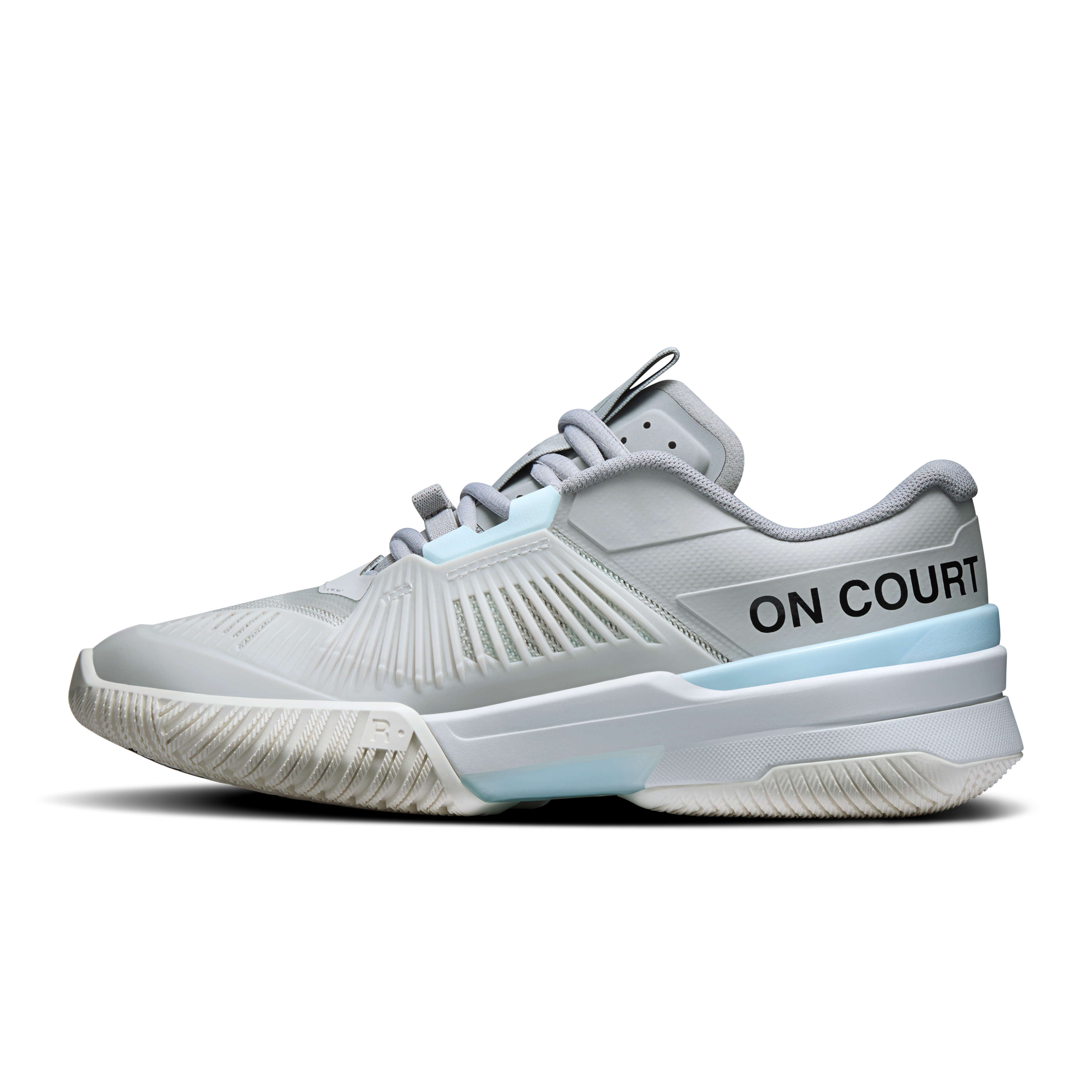 On THE ROGER Pro Fire Silver & White Women Tennis Shoes