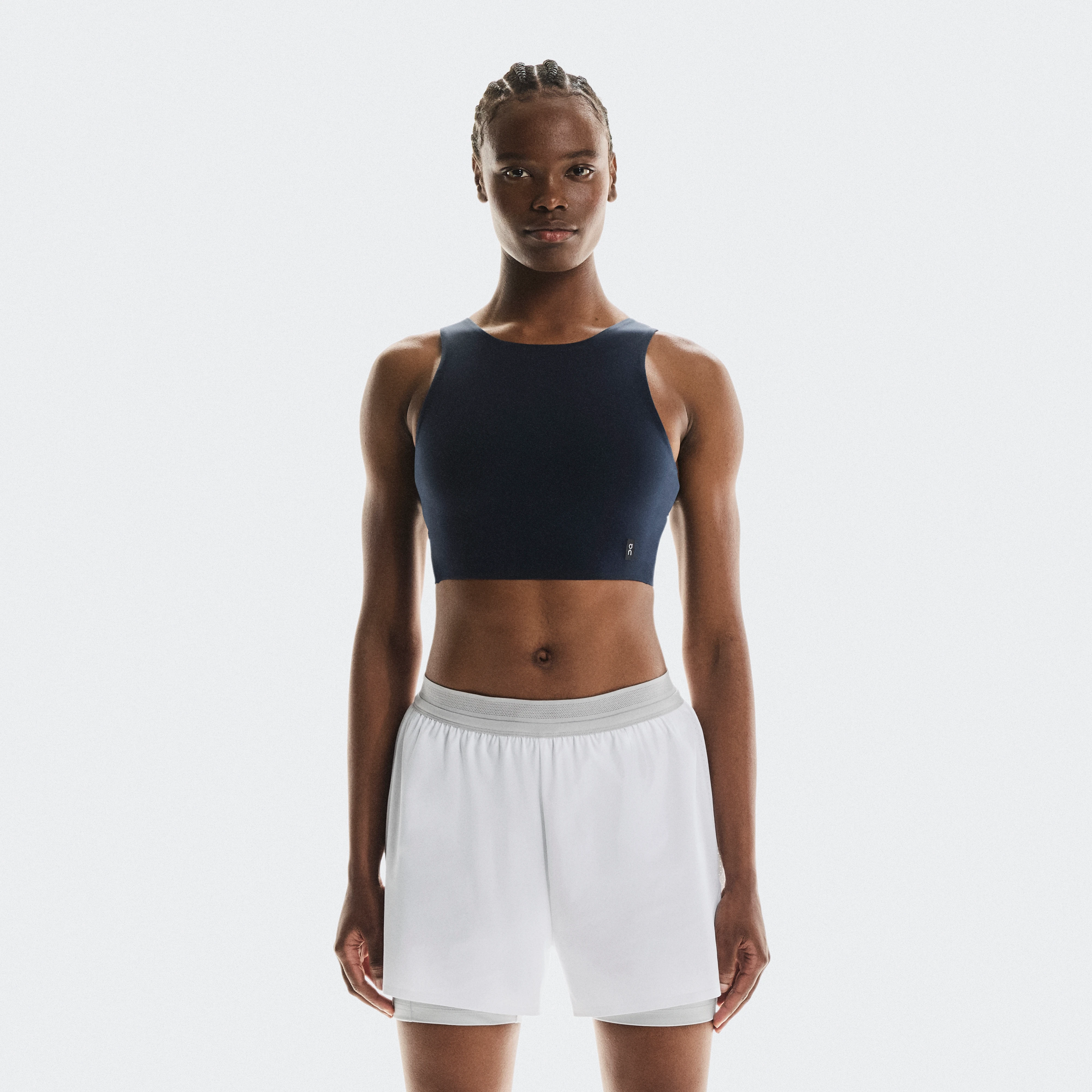 On Core 2-in-1 Crop Blue Women Women – Mixed sports, versatile, added support Tops and t-shirts