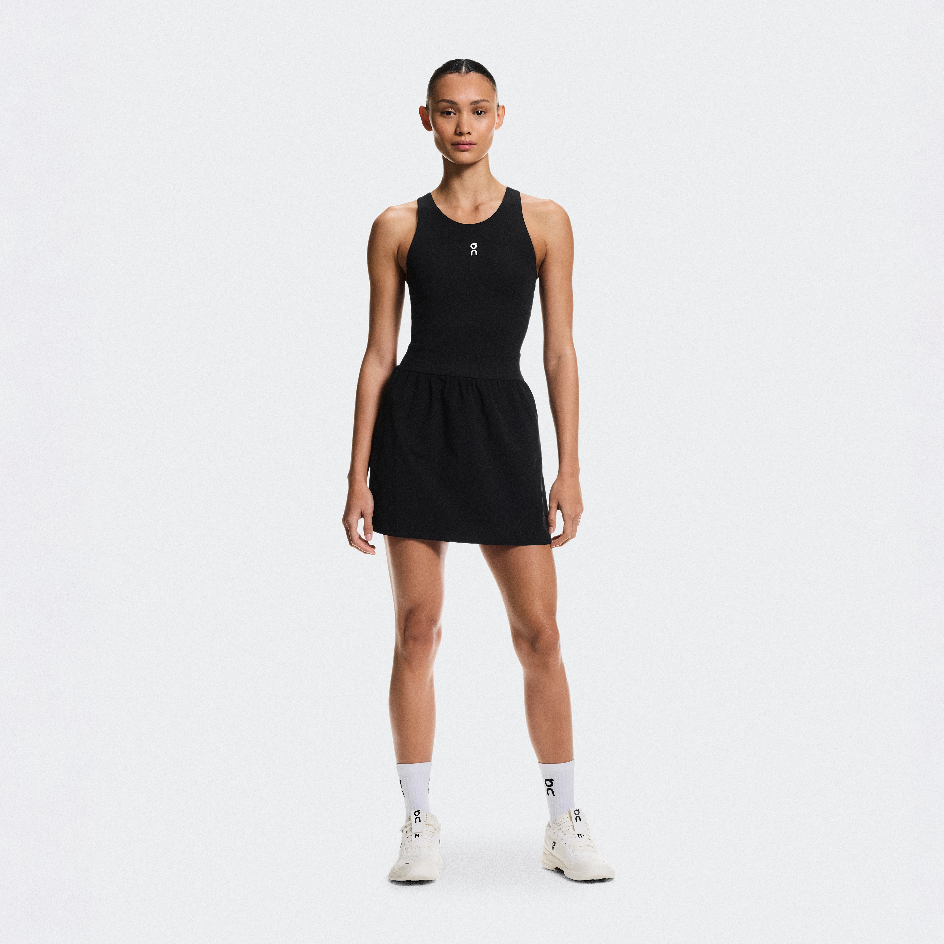 On Court Dress Split Black Women Women – Tennis Dresses