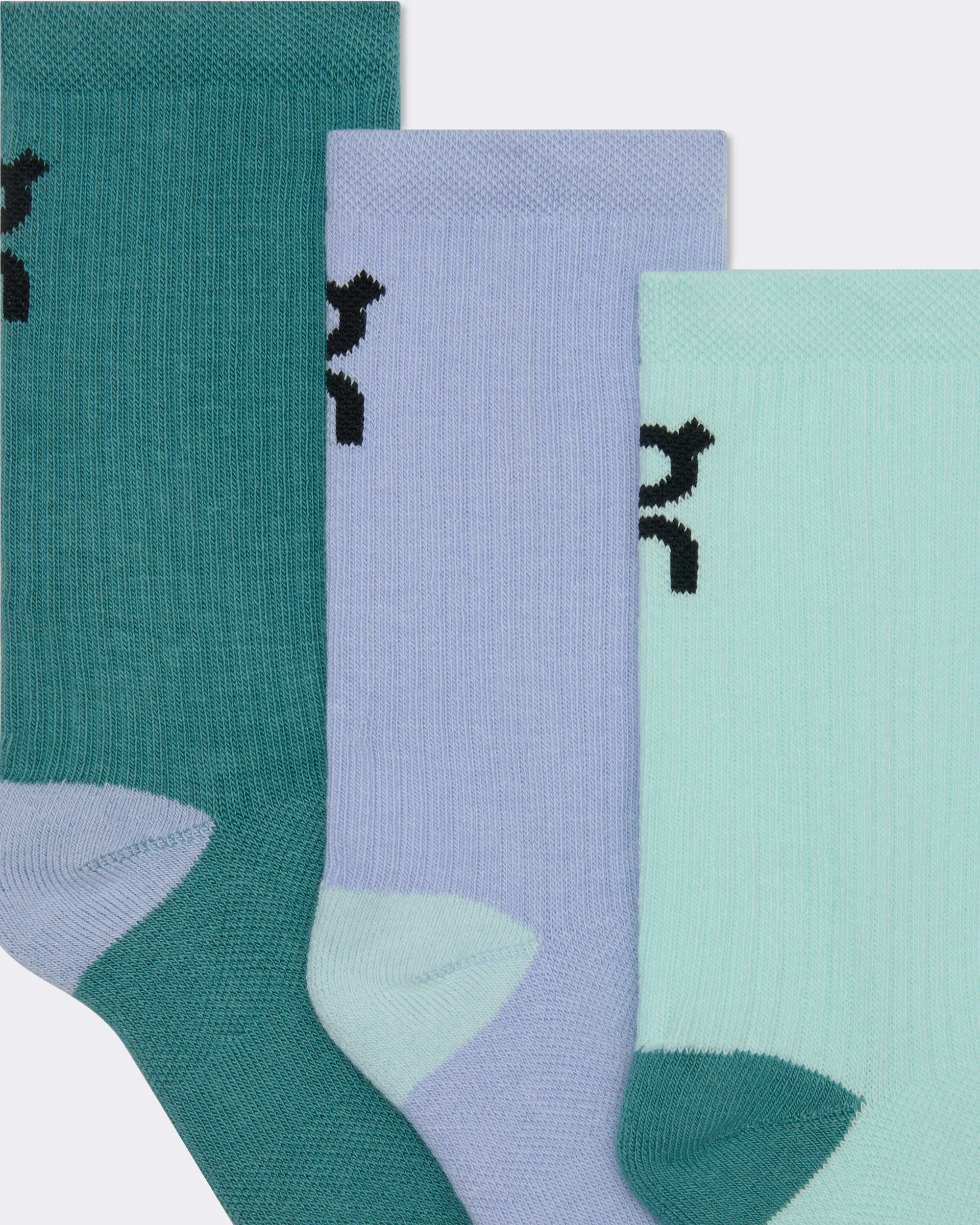 Kids Logo Sock High 3P Kids Celeste | Storm - thumbnail 3