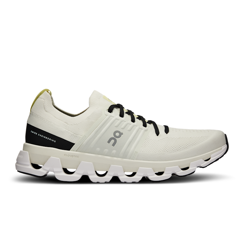 On Men's Cloudswift 3 Road Running Shoe in Ivory/Black, Size: 11.5, Recycled Polyester
