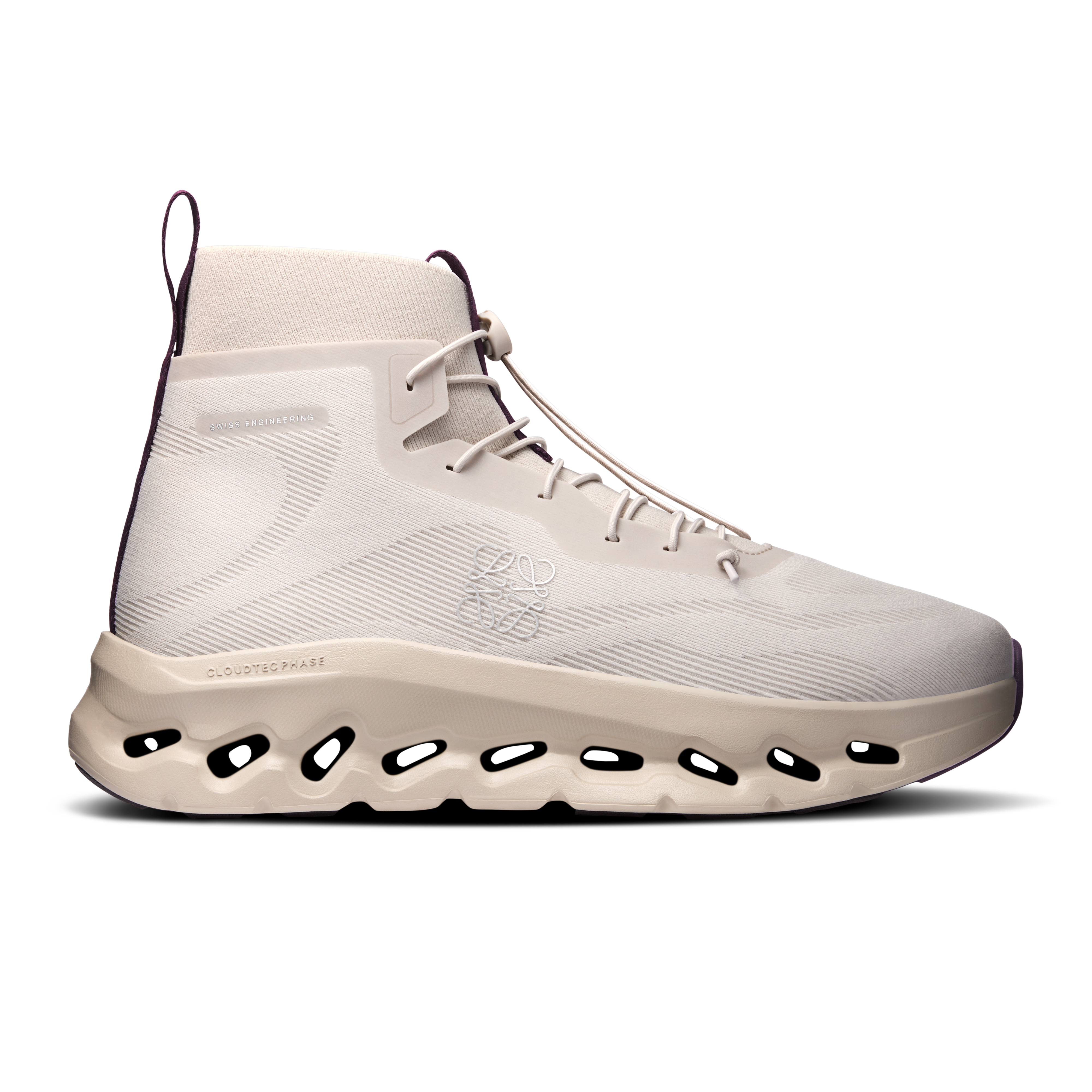 Cloudtilt Hi LOEWE Lifestyle Shoe in Sand/Oatmeal Plum