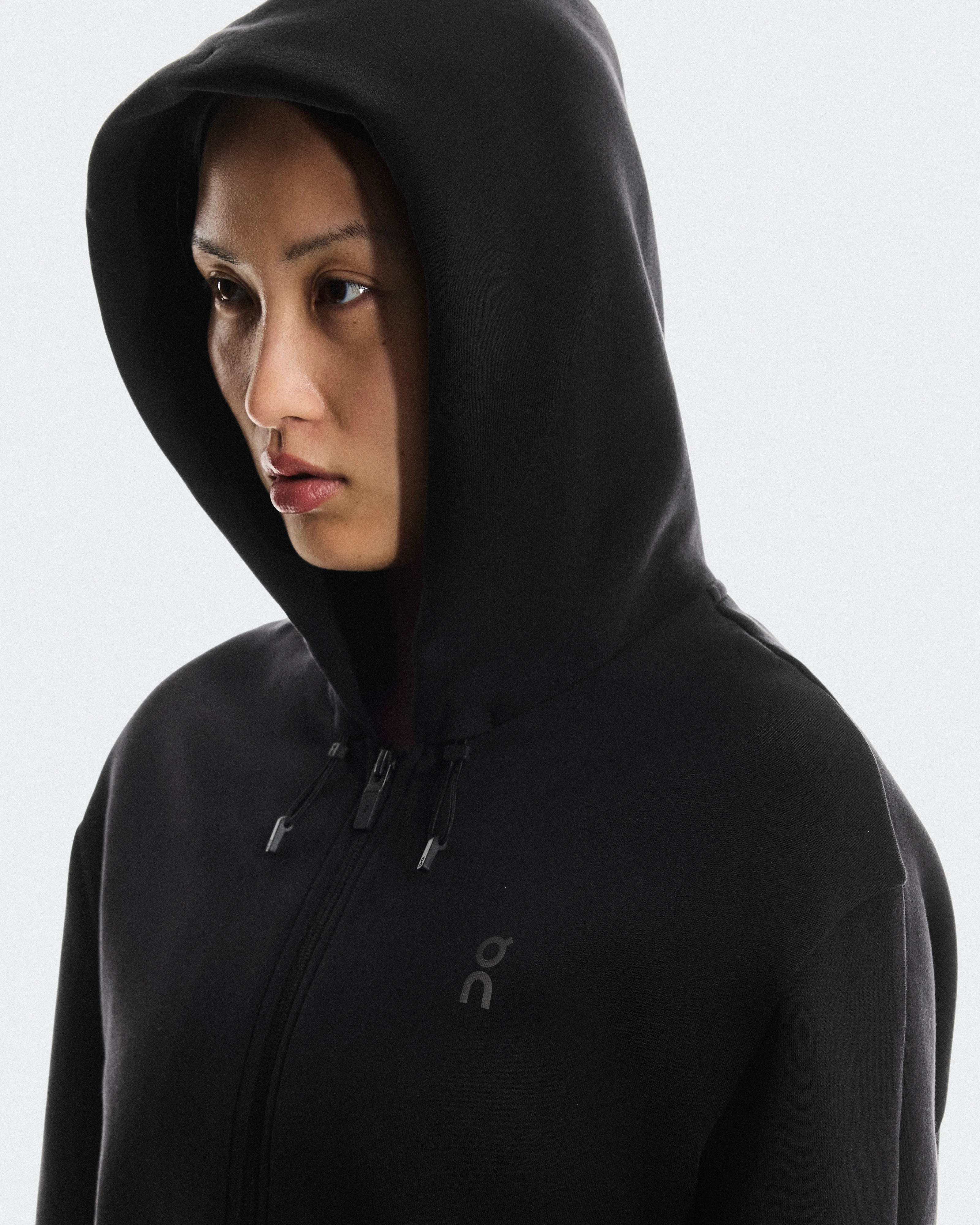 On Focus Tech Zip Hoodie Black Women Hoodies and sweatshirts