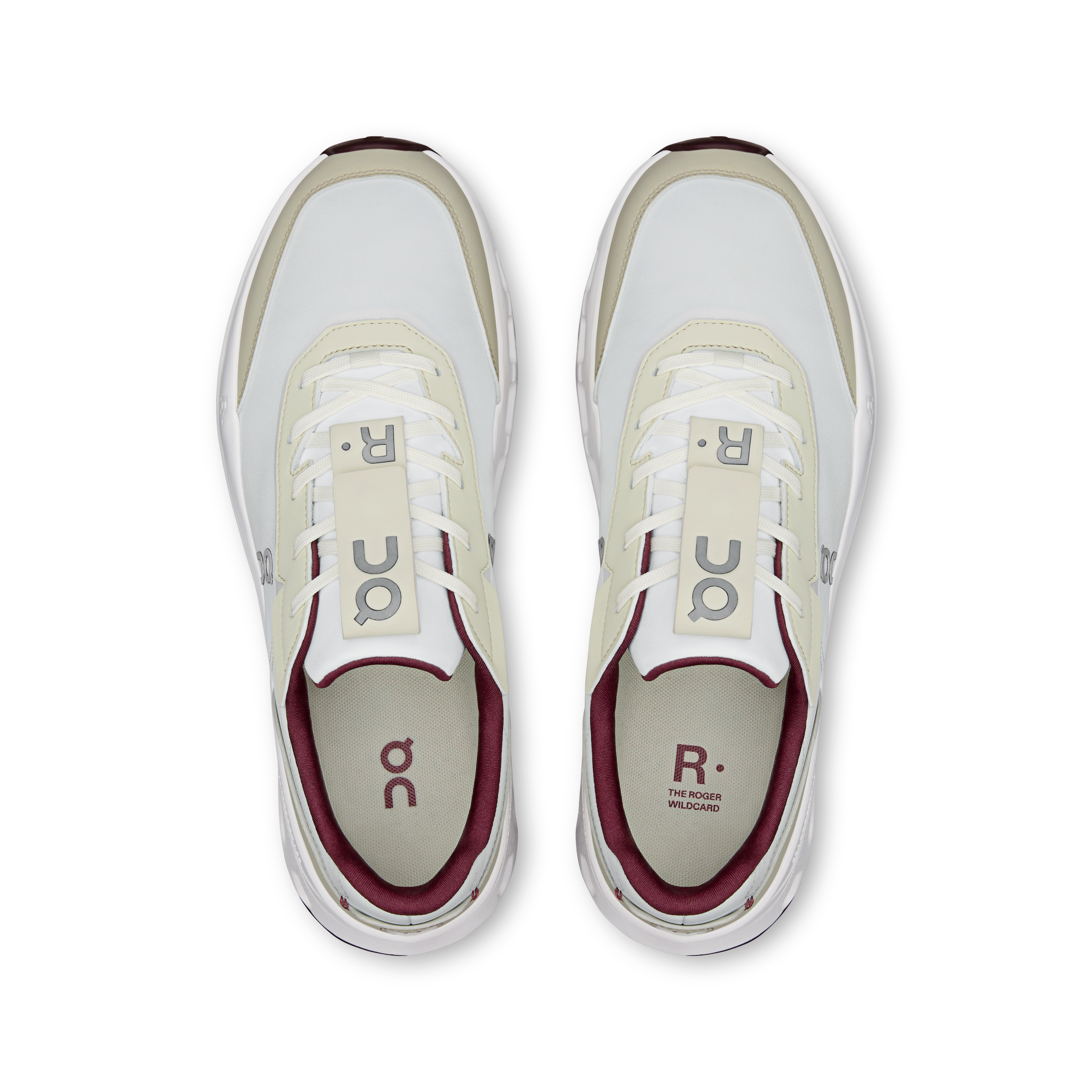 On THE ROGER Wildcard Ivory & Maroon Men Active life Shoes