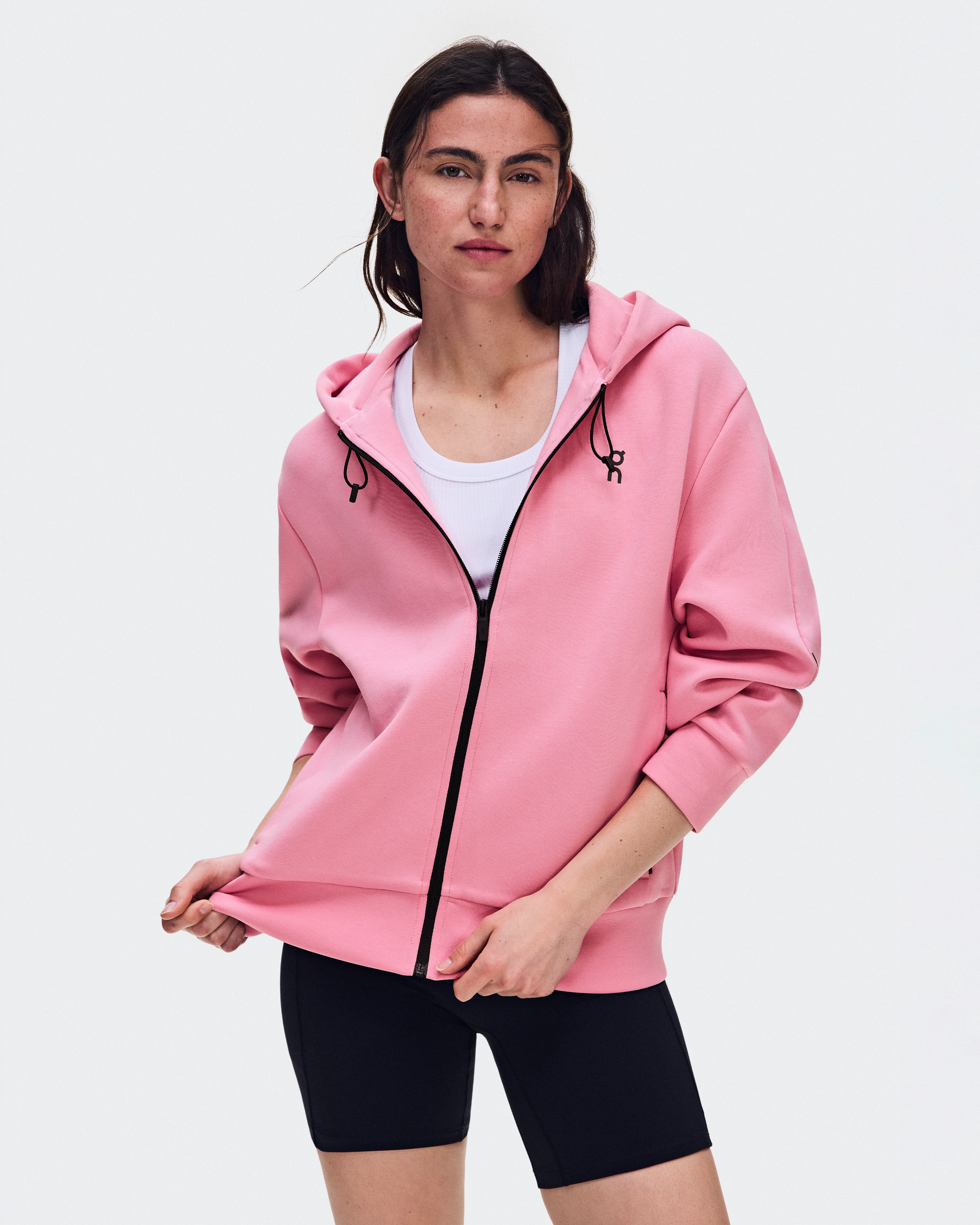 On Focus Tech Zip Hoodie Magnolia Women Hoodies and sweatshirts