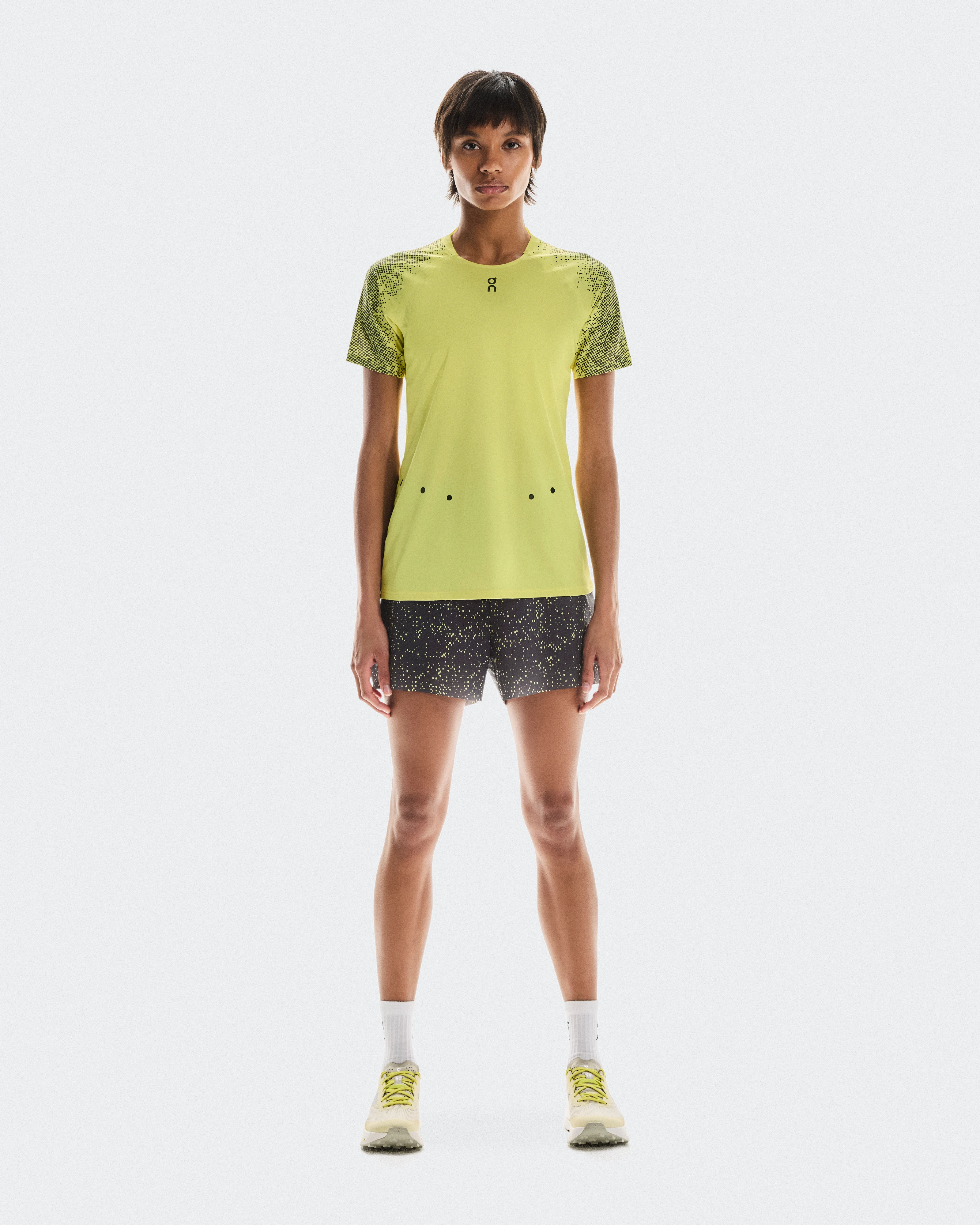 On Ultra-T Limelight & Grey Women Tops and t-shirts