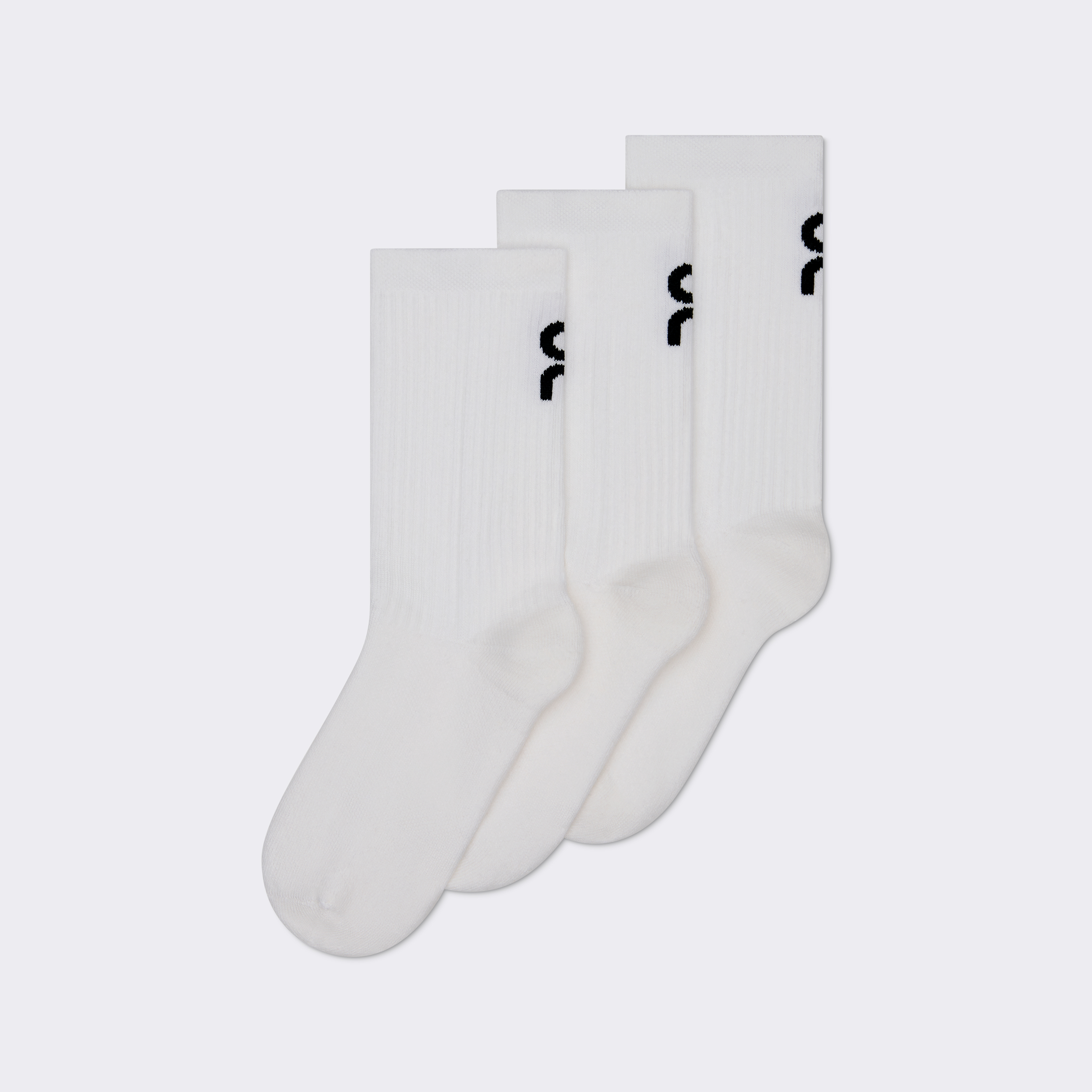 Logo Sock High 3P Kids in White