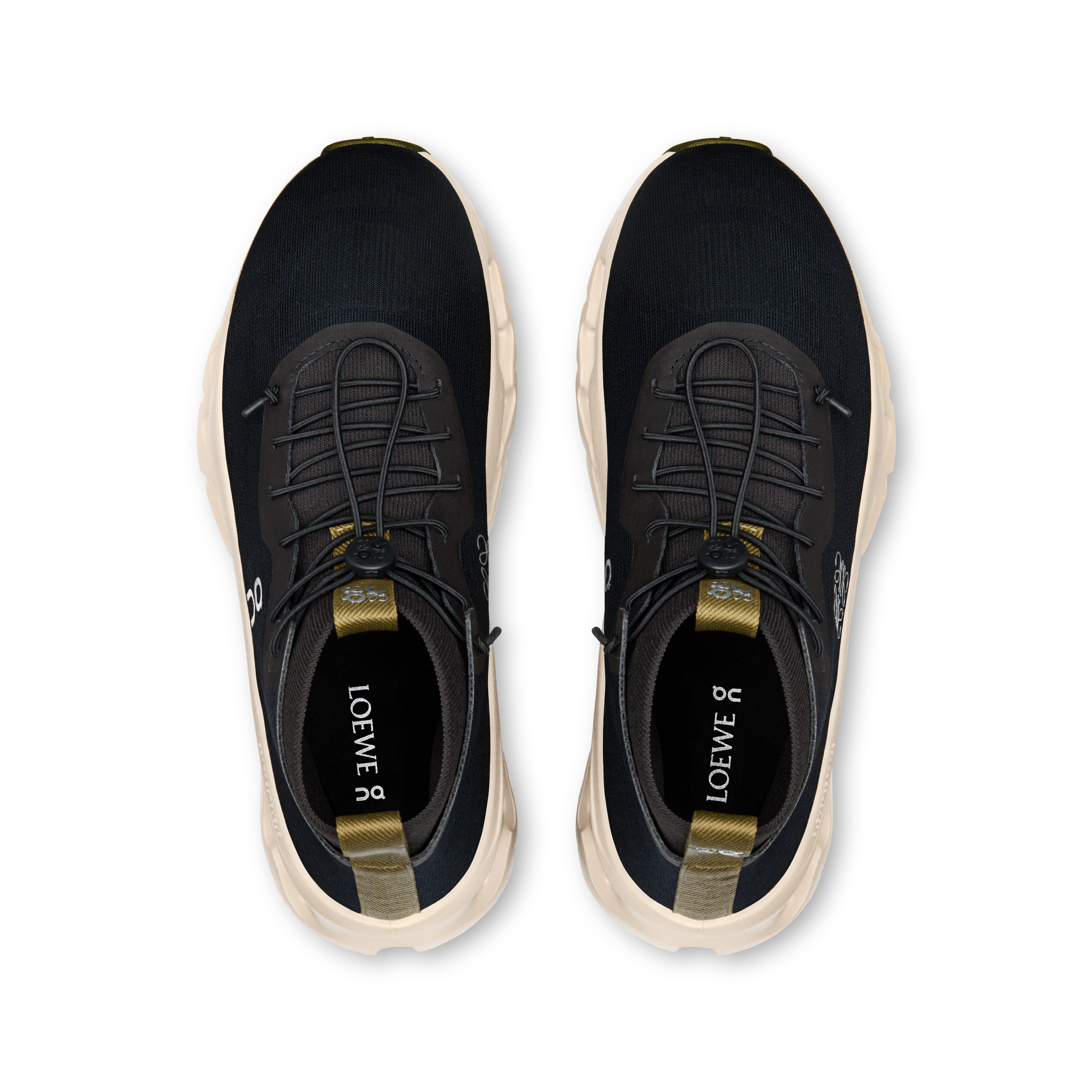 On Cloudtilt Hi LOEWE Black & Oatmeal | Olive Women – All-day comfort Shoes