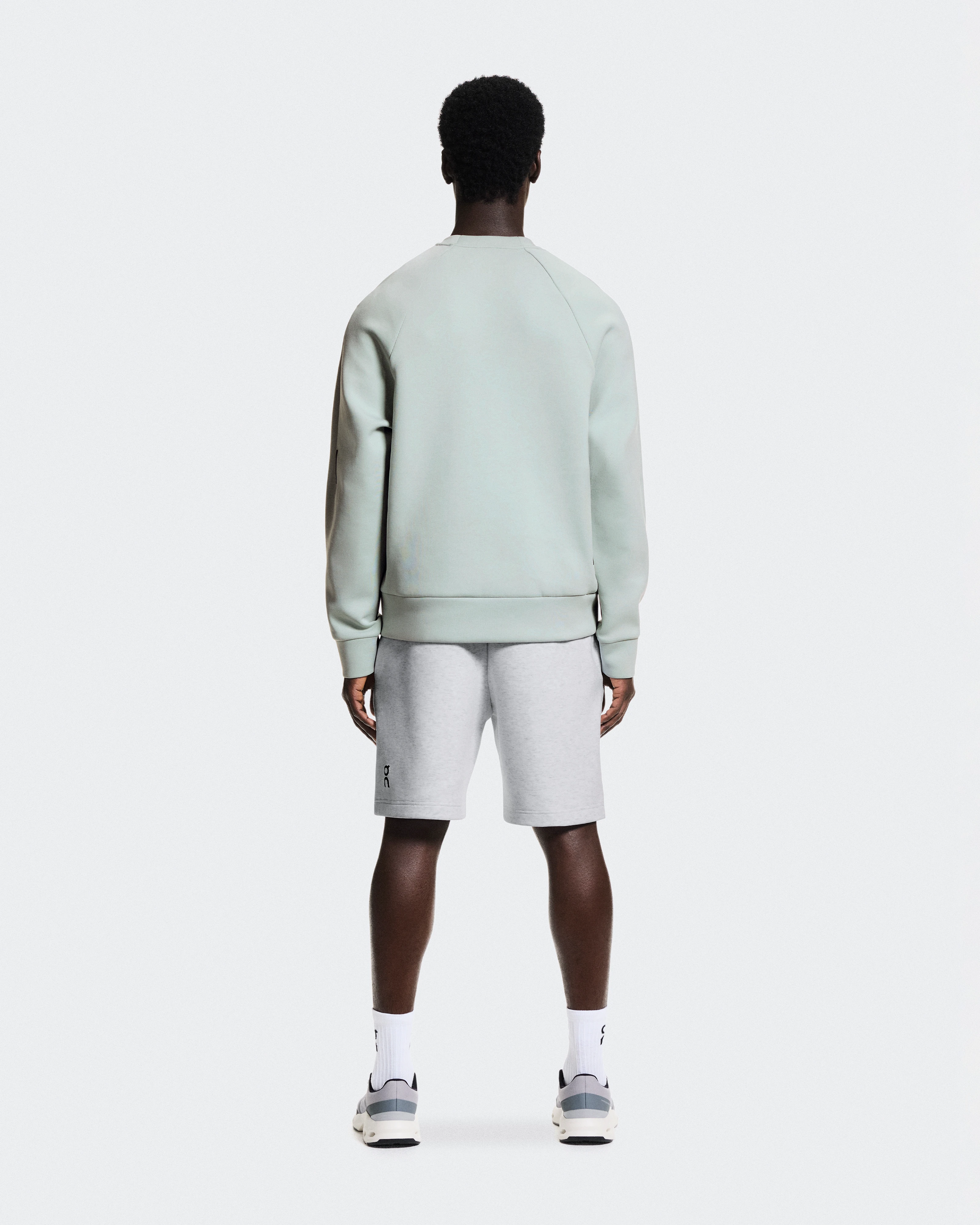 On Focus Tech Crew Mineral Homme Sweats à capuche et sweats