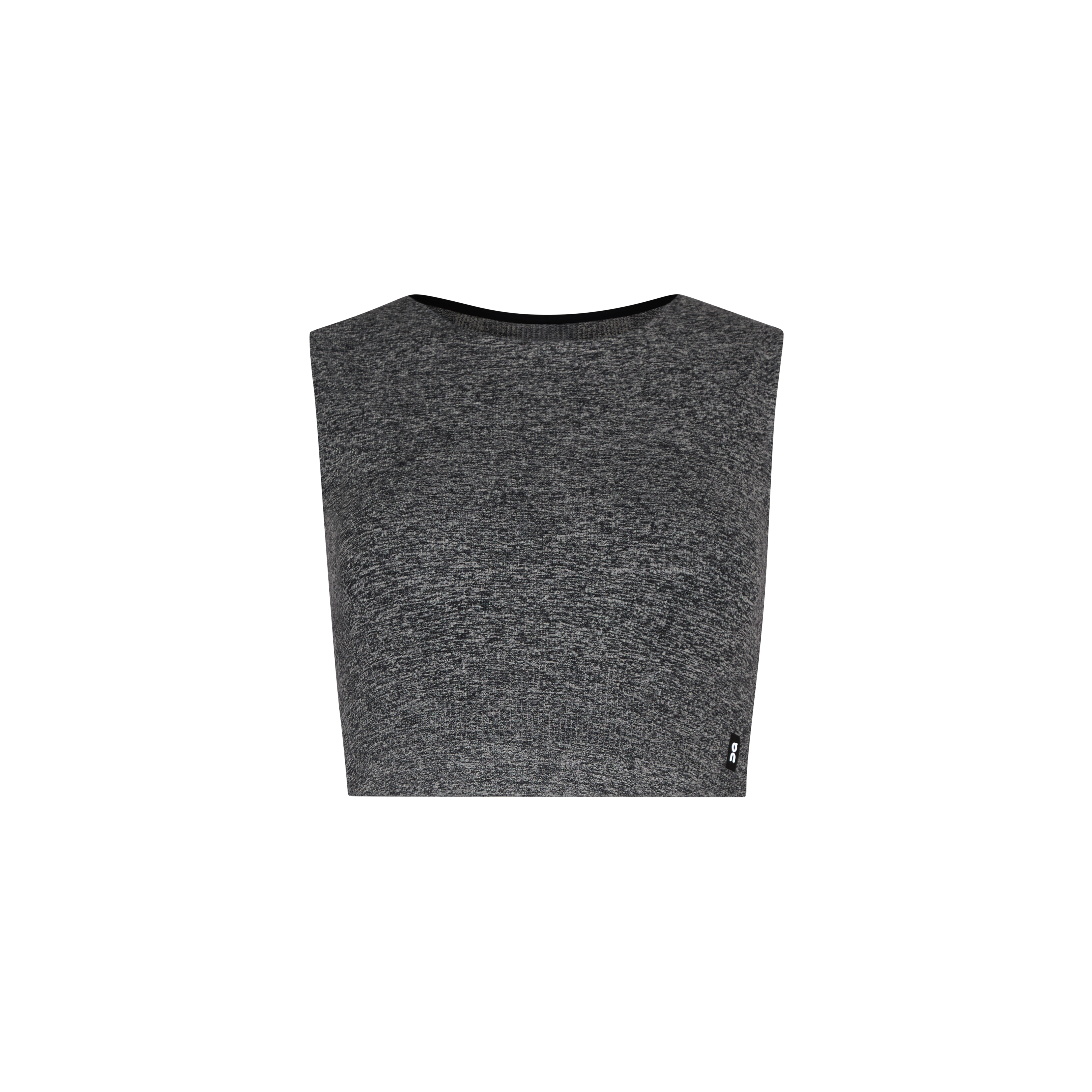 Studio Knit Crop Shirt in Graphite Heather