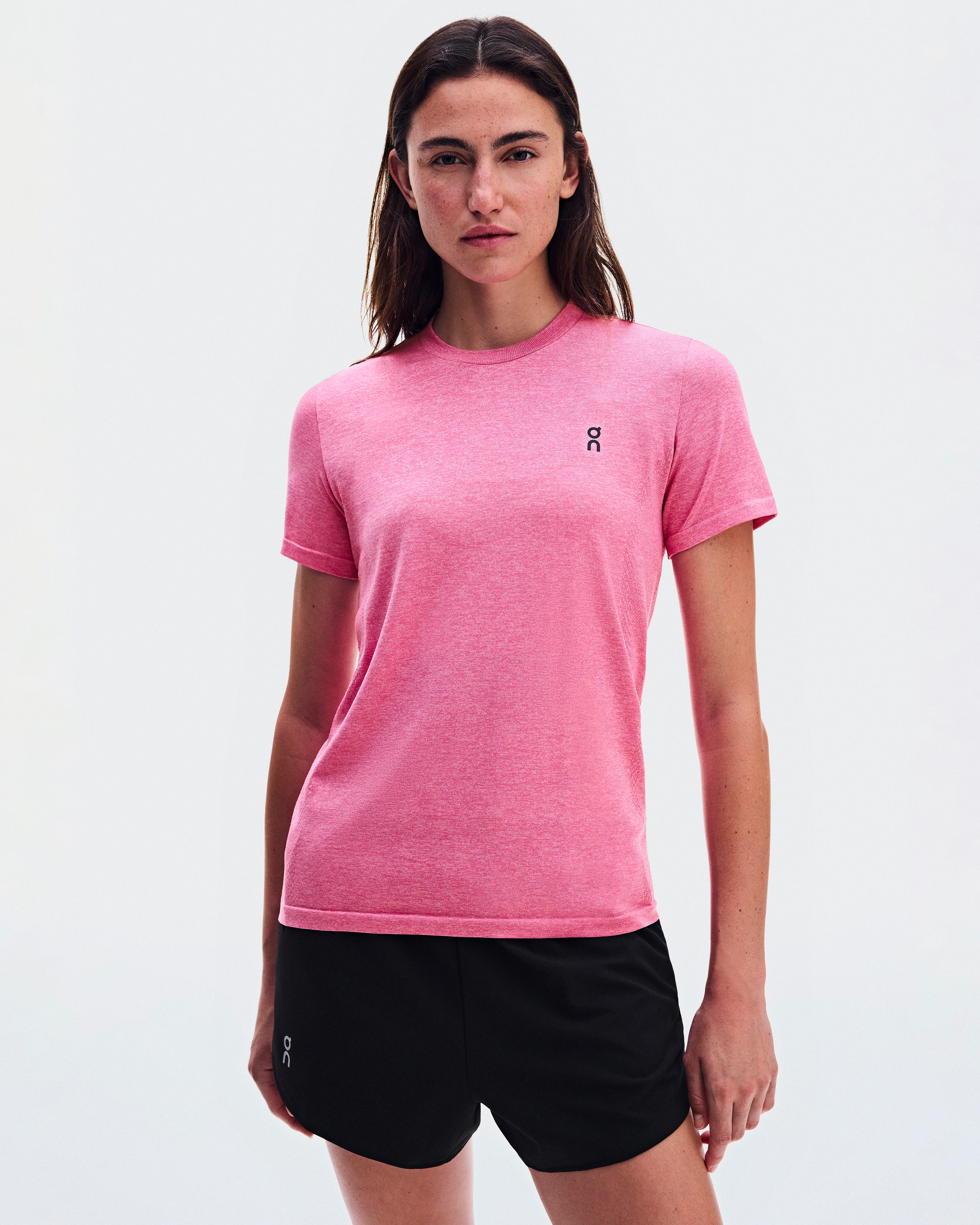 On Train Flex-T Bubblegum Heather Women – High-intensity training Tops and t-shirts