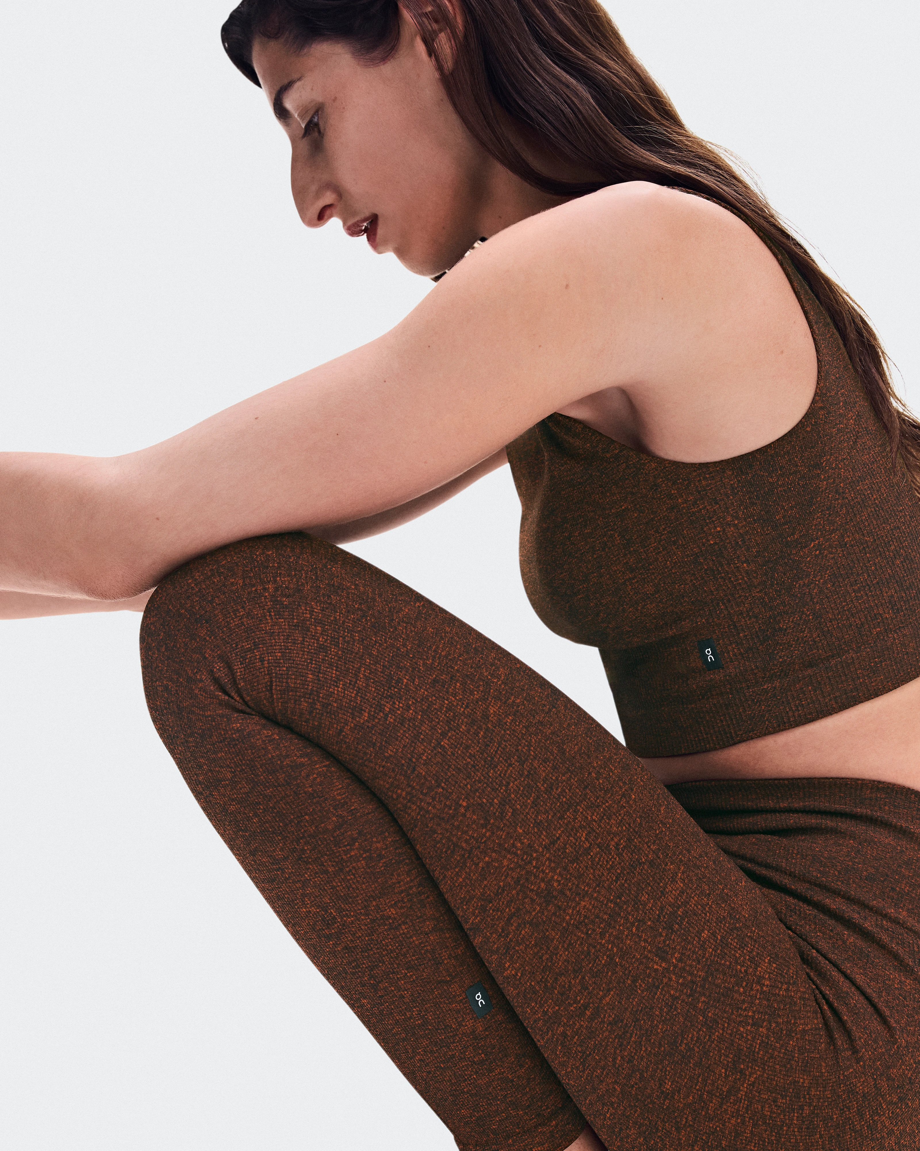 On Studio Knit Leggings Cinnamon Heather Femme Leggings