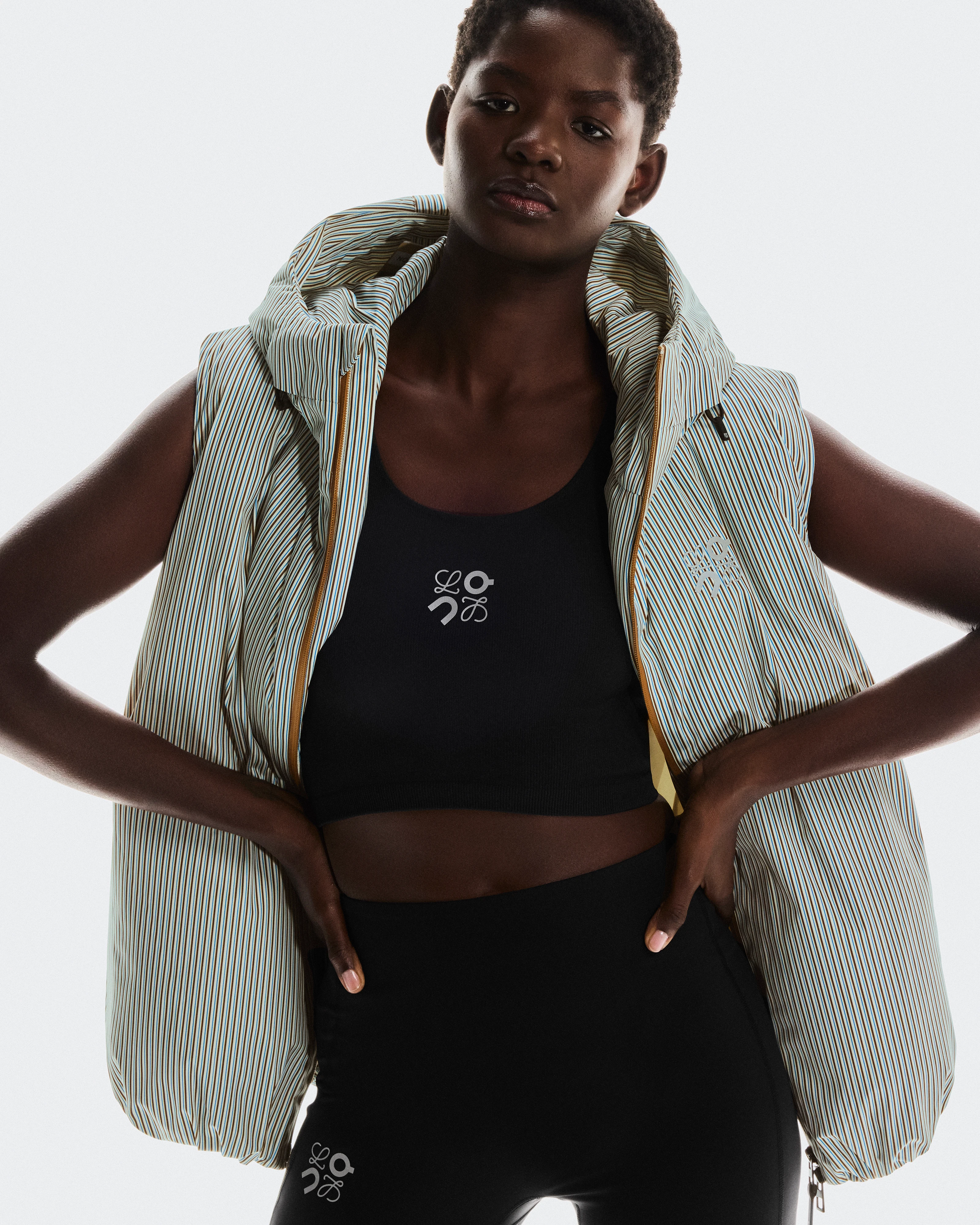 On Puffer Vest LOEWE Beige & Blue Unisex Jackets