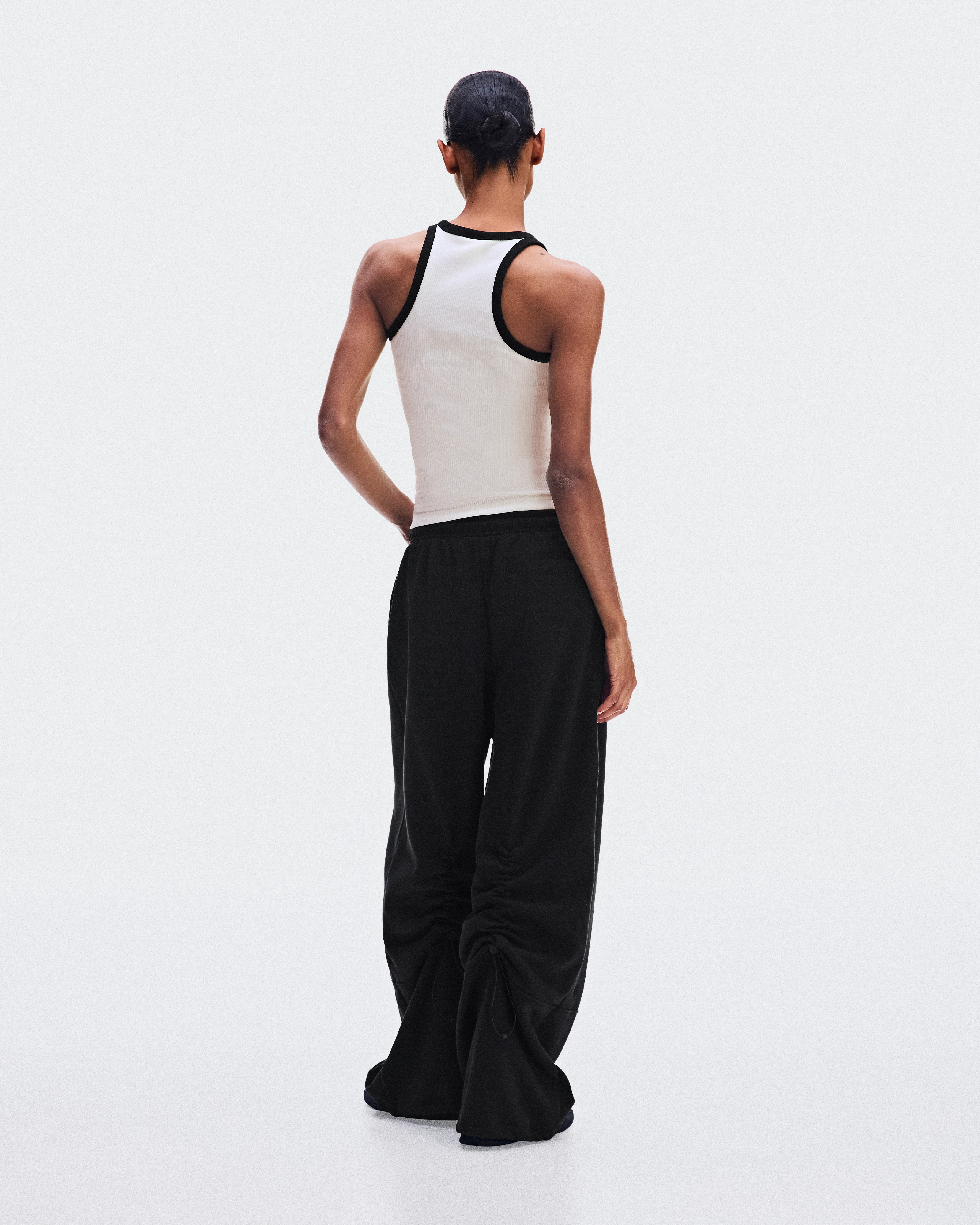 On All-Day Ribbed Tank Ivory & Black Women Tops and t-shirts