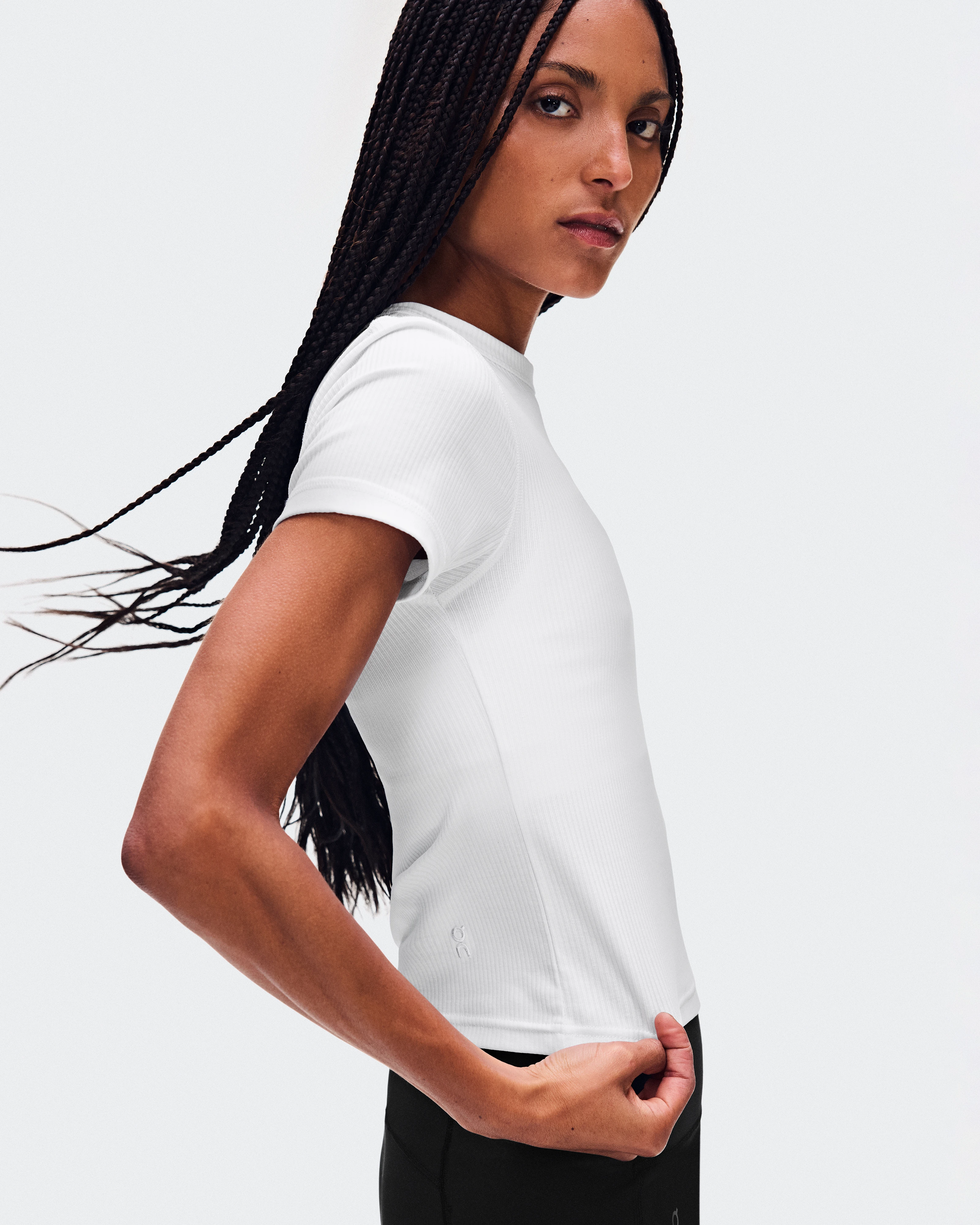 On All-Day Ribbed T-Shirt White Women Tops and t-shirts