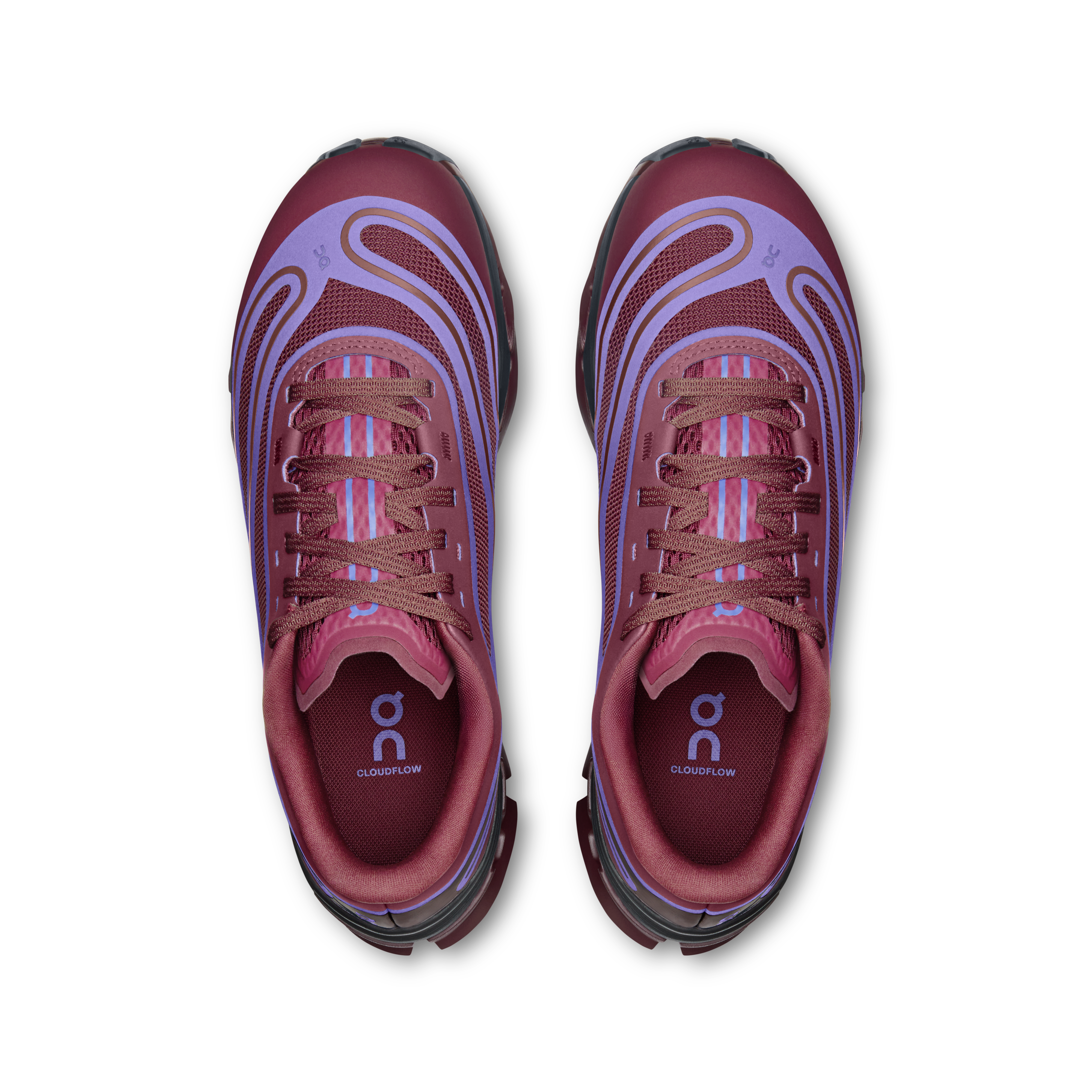 On Cloudflow 5 AD Maroon & Tyrian Women Active life Shoes