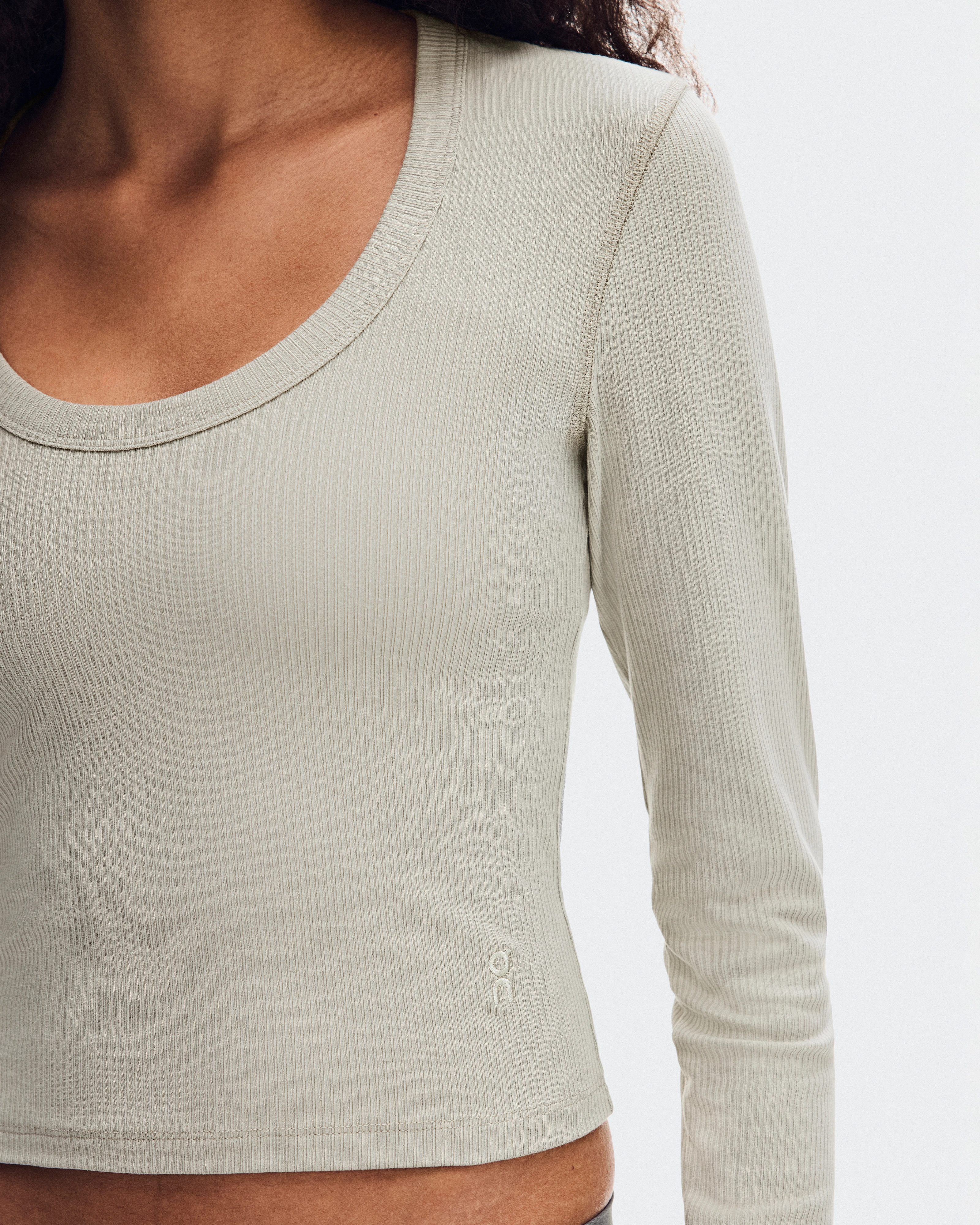 On All-Day Ribbed Long-T Brume Donna Maglie e magliette