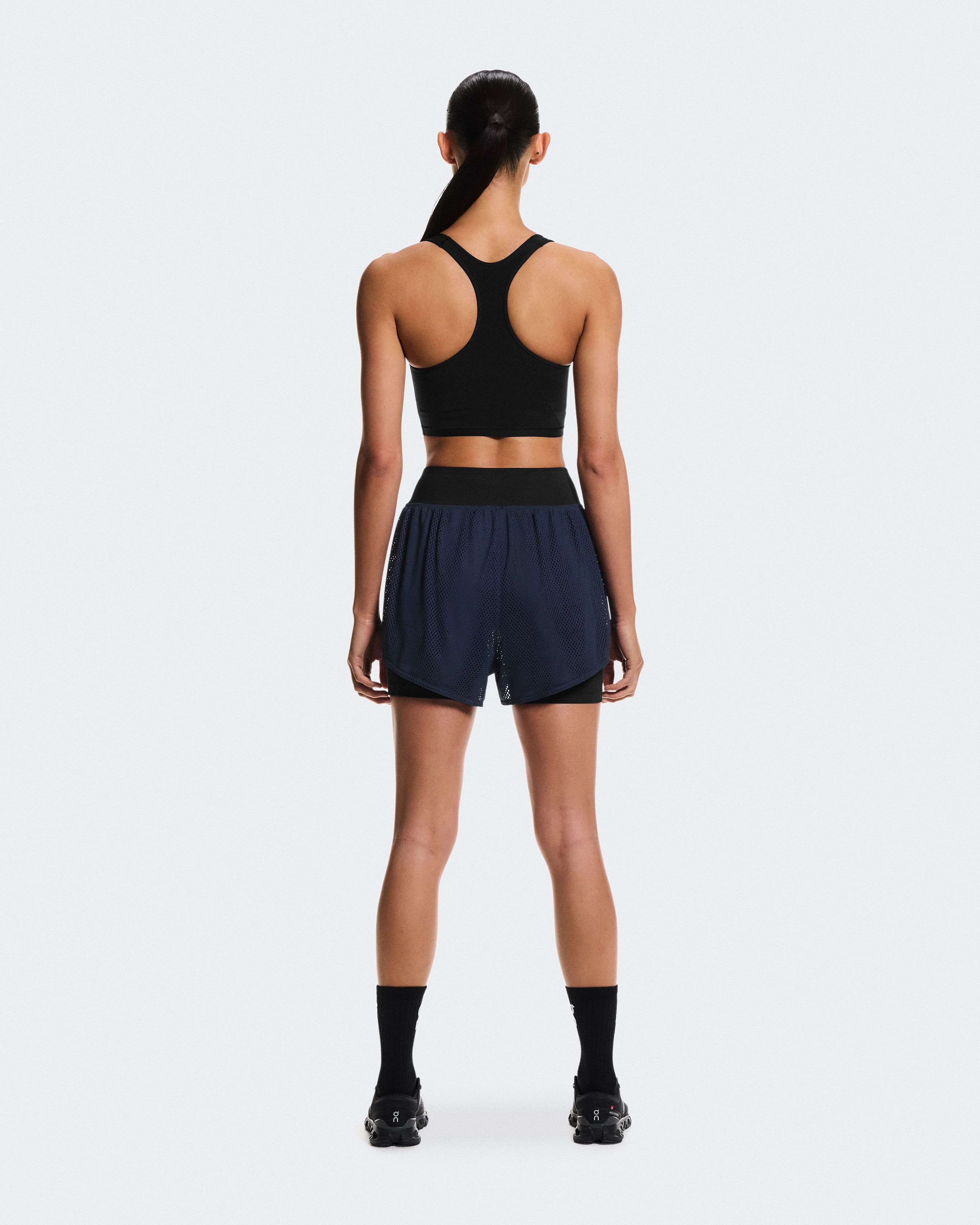 On Train Volt 2-in-1 Shorts Navy Women Shorts