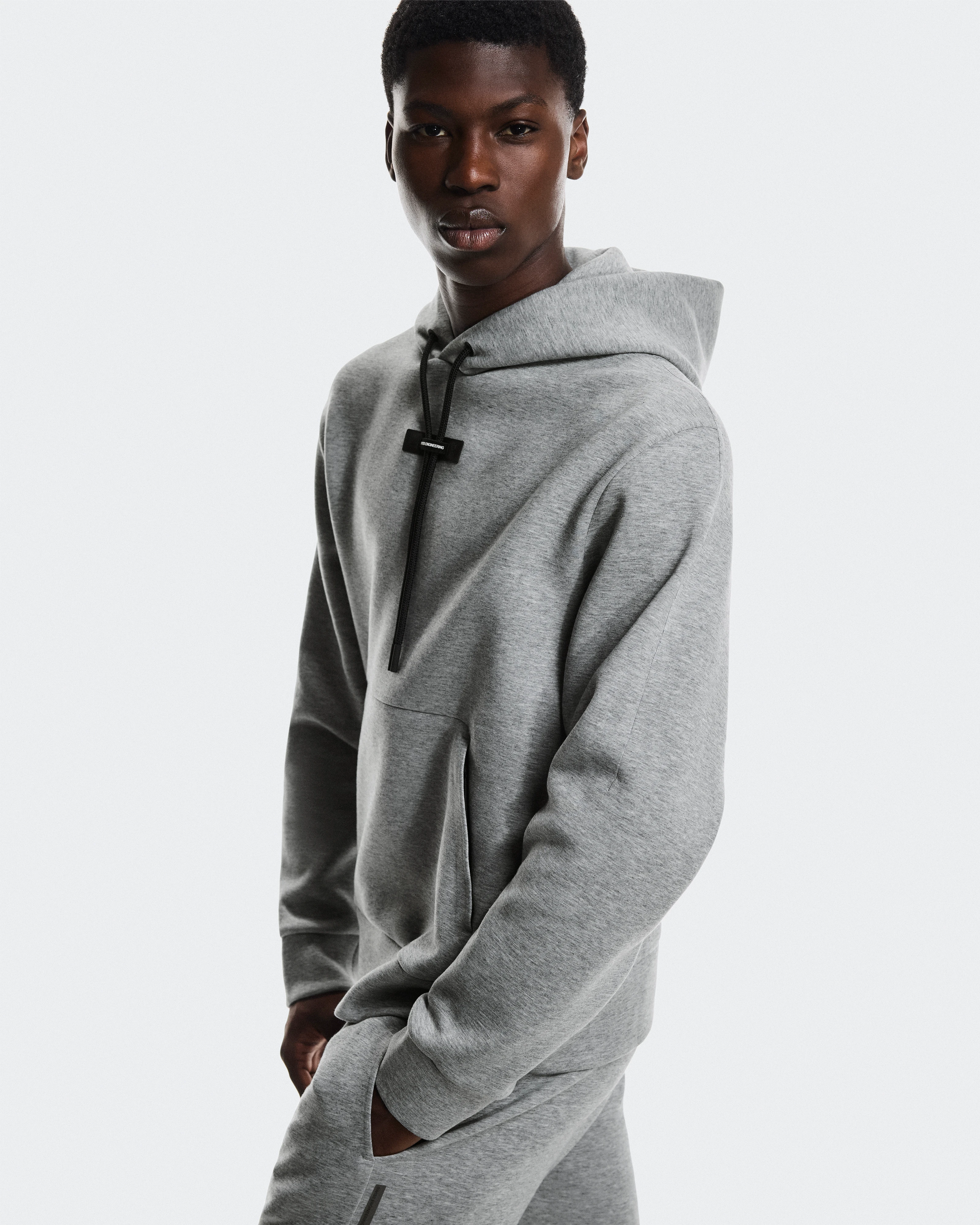 On Focus Tech Hoodie Basalt Men Hoodies and sweatshirts