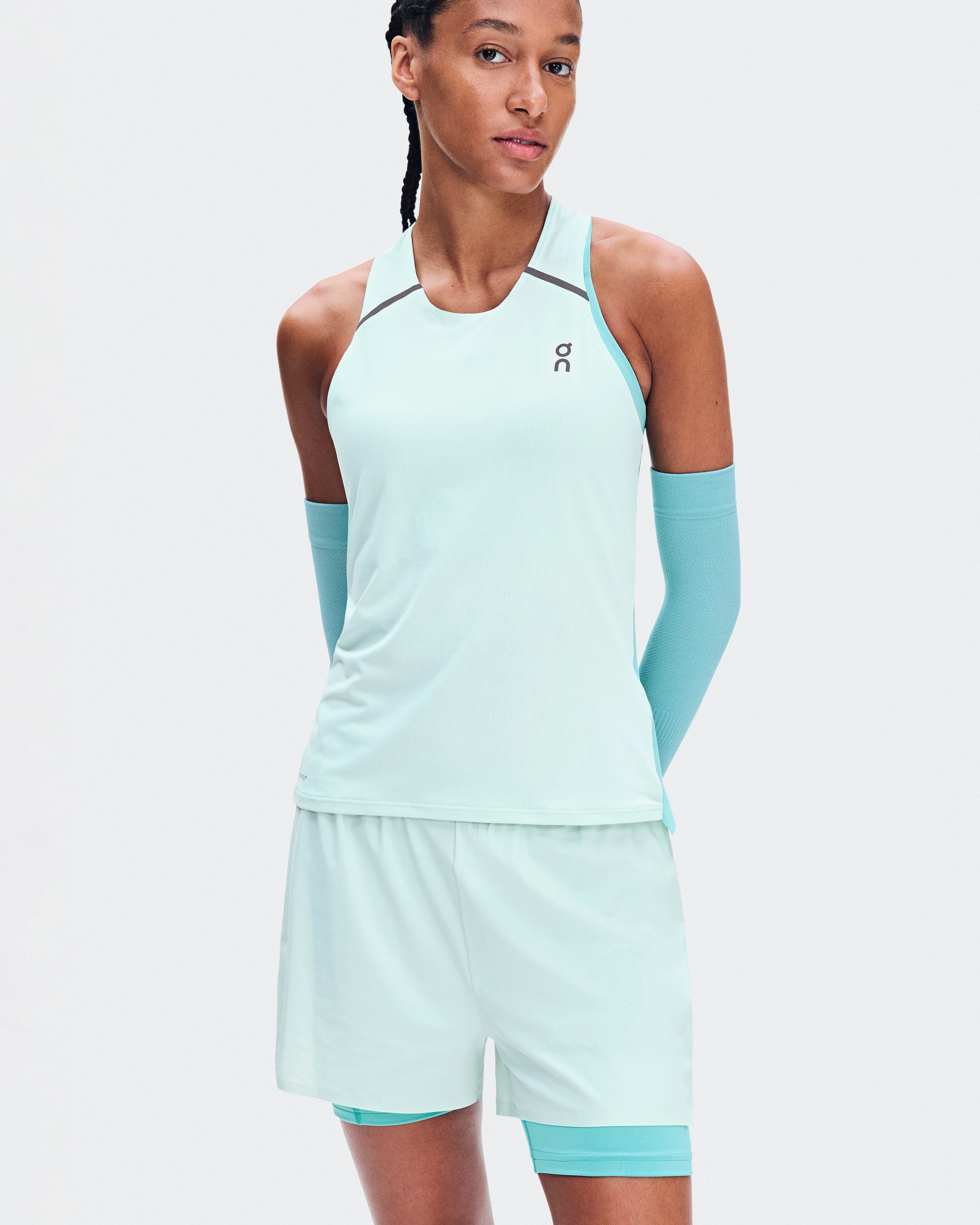 On Performance Tank Flurry & Aquamarine Women Tops and t-shirts